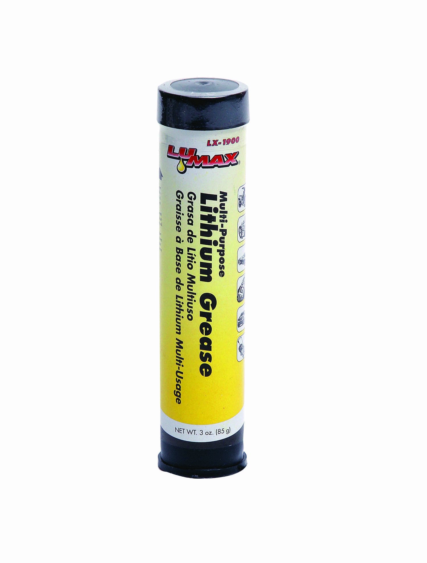 Lumax Lx-1900 Amber Multi-Purpose Lithium Grease Cartridge - 3 Oz. Heavy-Duty, Lithium-Base Grease Is Ideal For Most Agricultura