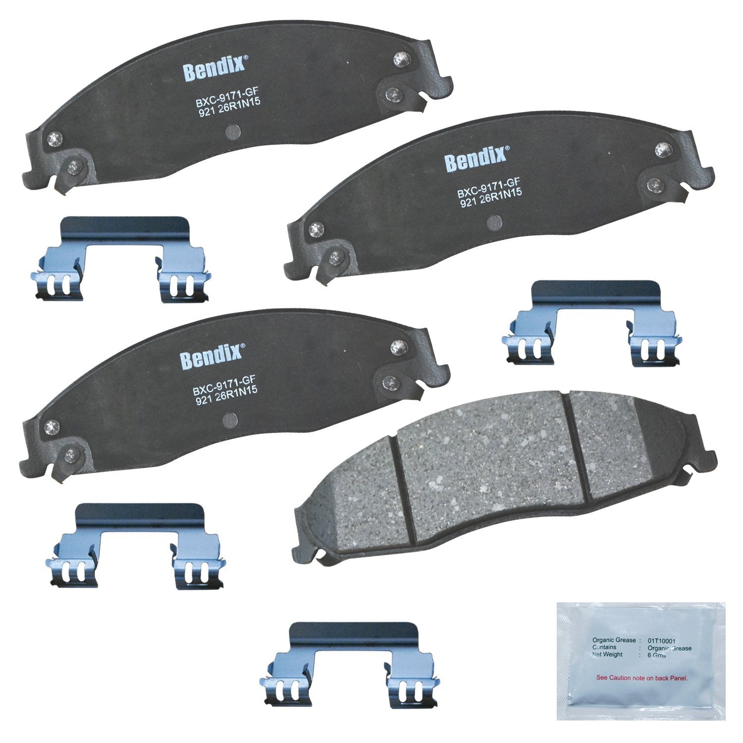 Bendix Priority1 Cfc921 Ceramic Front Brake Pads For Cadillac Cts 2007-2003, Sts 2008-2005, Pontiac Grand Prix 2008-2005