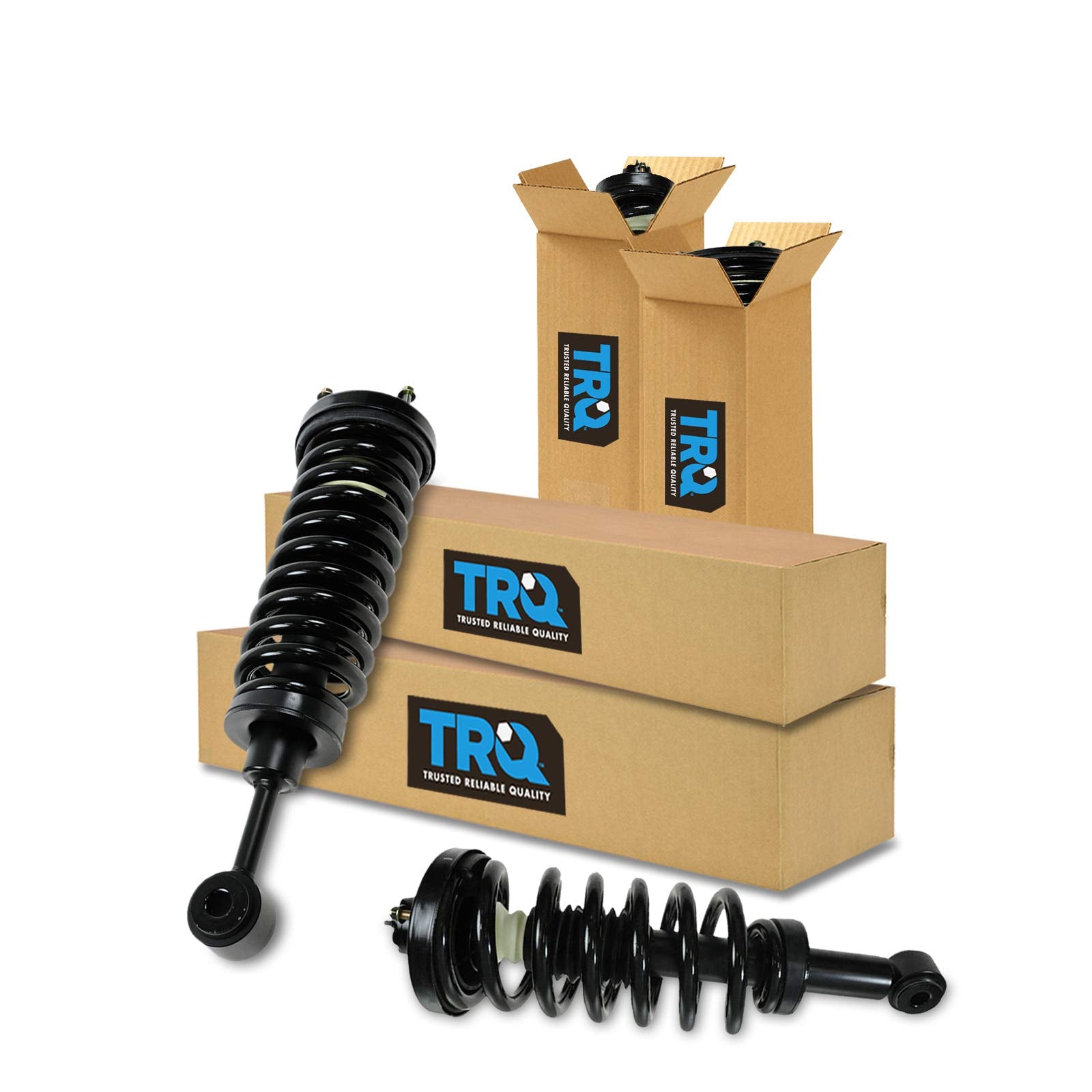 Trq Front Rear Complete Shock & Spring Struts Mount Set Of 4 Kit For Ford Expedition