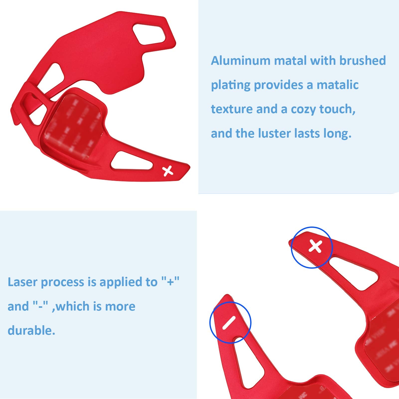 Jaronx Aluminum Paddle Shifter Extensions for BMW F Chassis - Red, Compatible with 2, 3, 4, X1, X2, X3, X4, X5