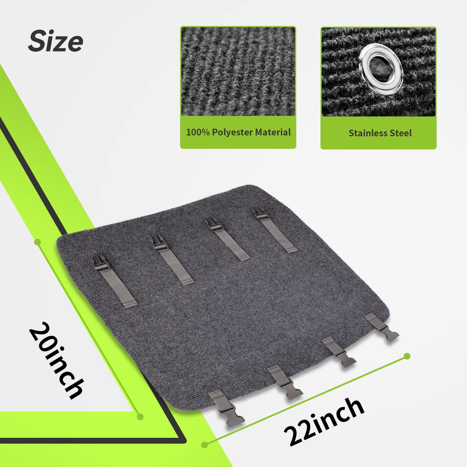 Rvmate Rv Step Rugs 22 Inch Rv Step Covers Wrap Around Radius Steps With Snap Fasteners Quickly To Release And Fit, 3 Packs