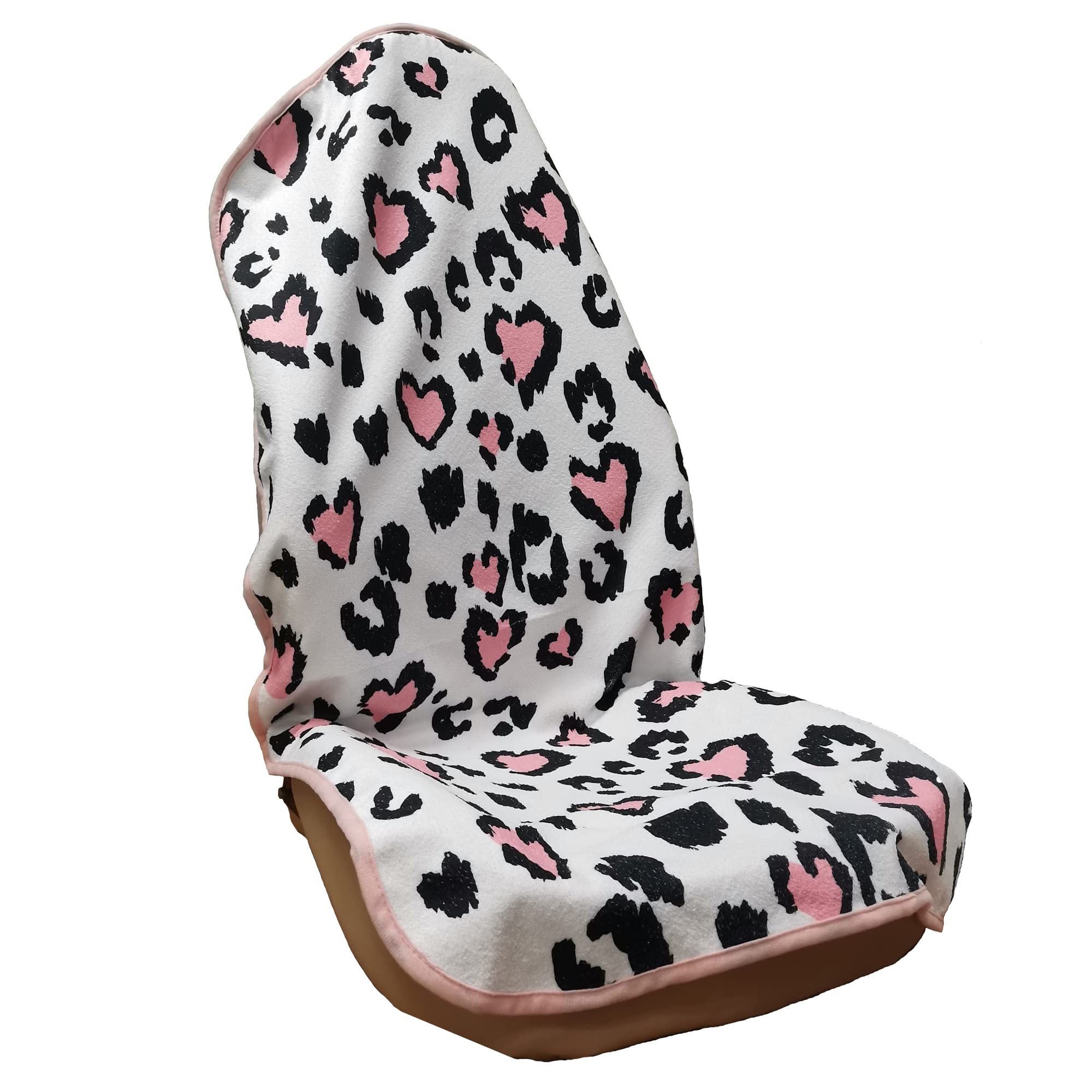 Loyagour Car Seat Cover Protector Front Seats,For Gym Workout,Running,Swimming,Beach And Hiking,Waterproof Sweat Towel Bucket Seat Covers For Trucks Suv Jeep (Leopard Print, 1Pcs)