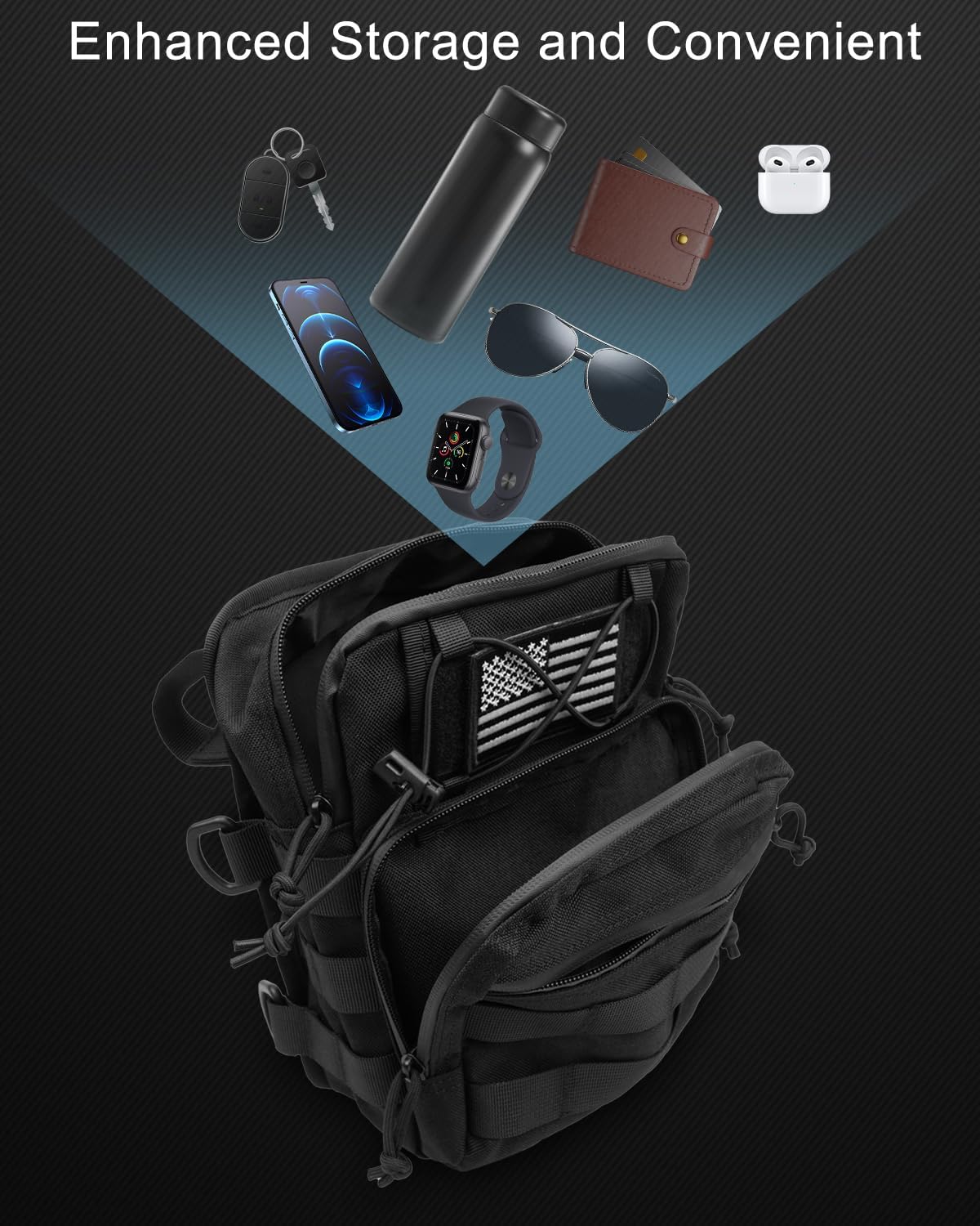 AUGREX Waterproof Motorcycle Handlebar Bag Front fork bag, Universal Storage Bag Tool Pouch Fit For Harley Dyna Street Bob FXBB