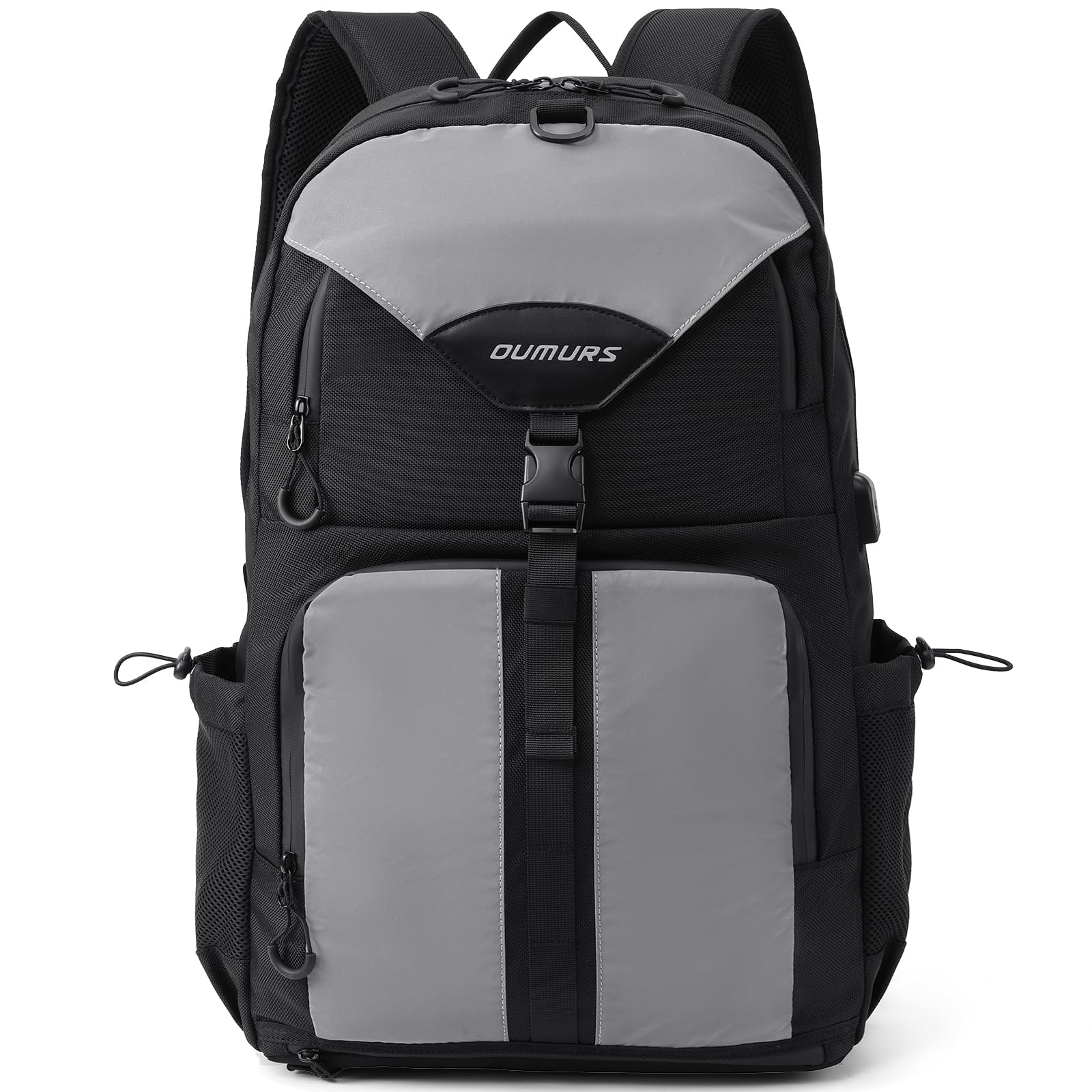 Oumurs Reflective Backpack Motorcycle Backpack Helmet Holder, Water-resistant 1680D Oxford Fabric, 35L Large Capacity, Long Dist