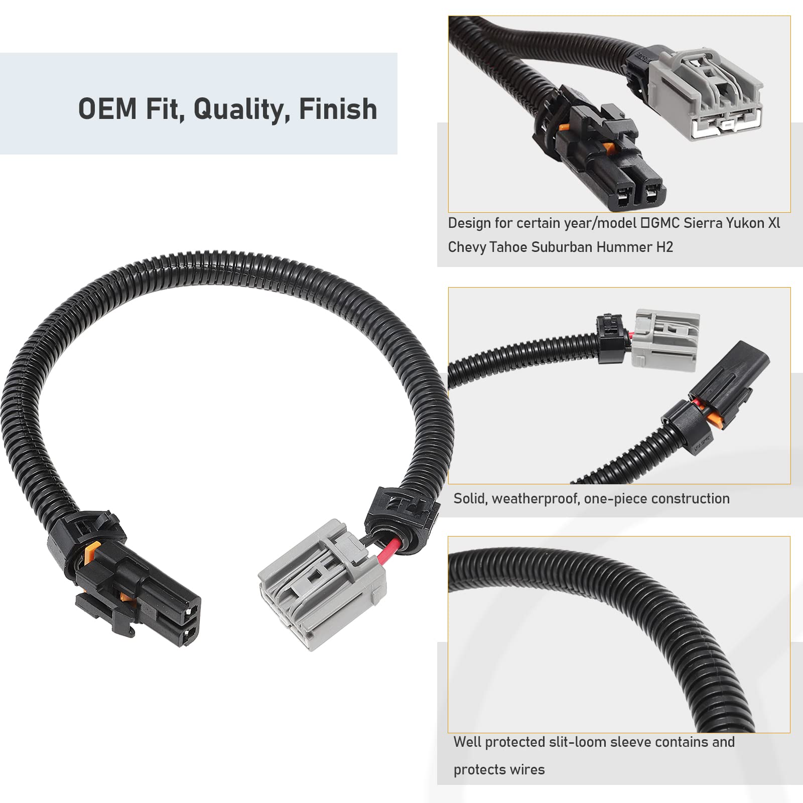 Mecmo 15-75221 Blower Motor Wiring Harness 14” For 2007-2014 Gm Chevy Chevrolet Tahoe Suburban Silverado Avalance, Gmc Sierra Buick Yukon, Cadillac Escalade, For Hummer, Oe 15887352, 22957044