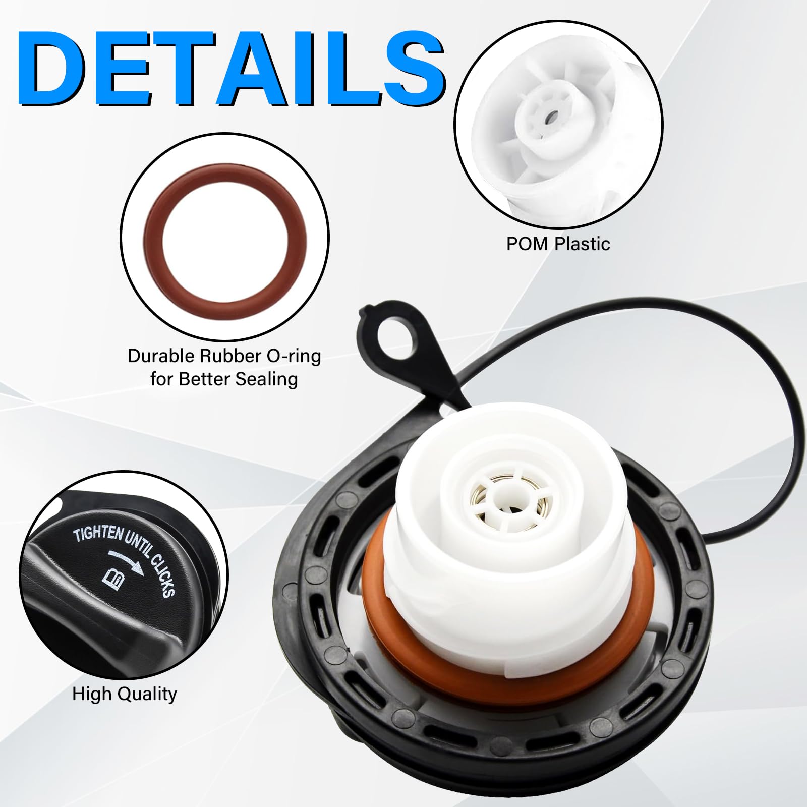 Gas Cap, Fuel Cap 6L2Z-9030-F for Ford 2004-2007 Ford Explorer, Explorer Sport Trac, Five Hundred, Freestyle, Taurus 2004-2007 M