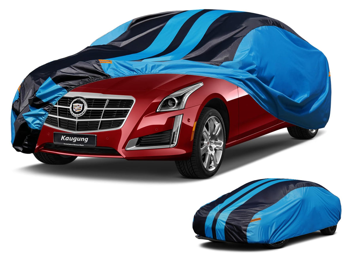 Car Cover Waterproof Custom Fit Cadillac CTS/CTS-V (2003-2019), Full Exterior Cover for Automobiles Lightweight Resistant Outdoo