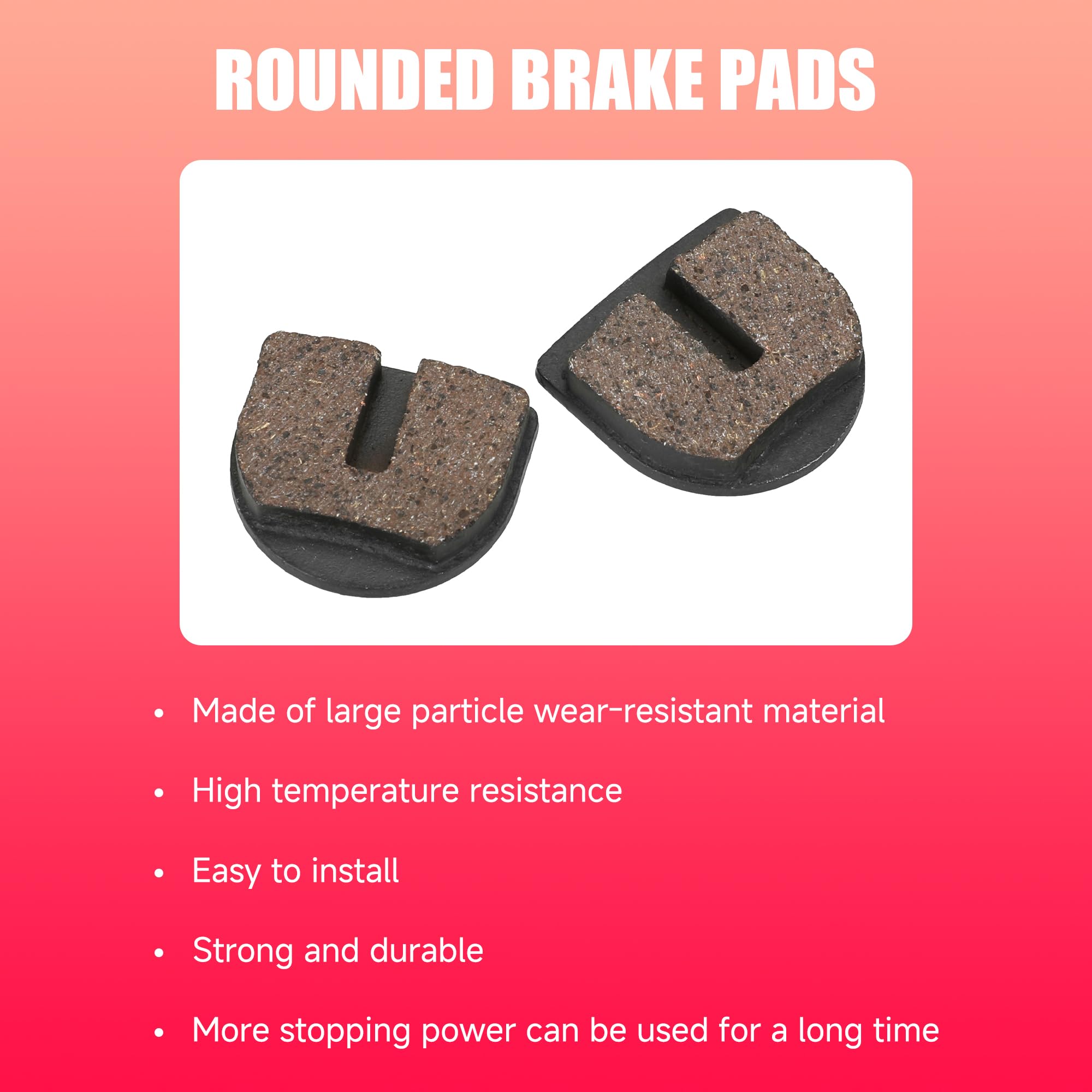 GREHUA Rounded Brake Pads for Razor MX500 MX650 SX500 McGrath RSF650 Motovox Dirt Rocket Quad Electric Motocross Bike E500S Elec
