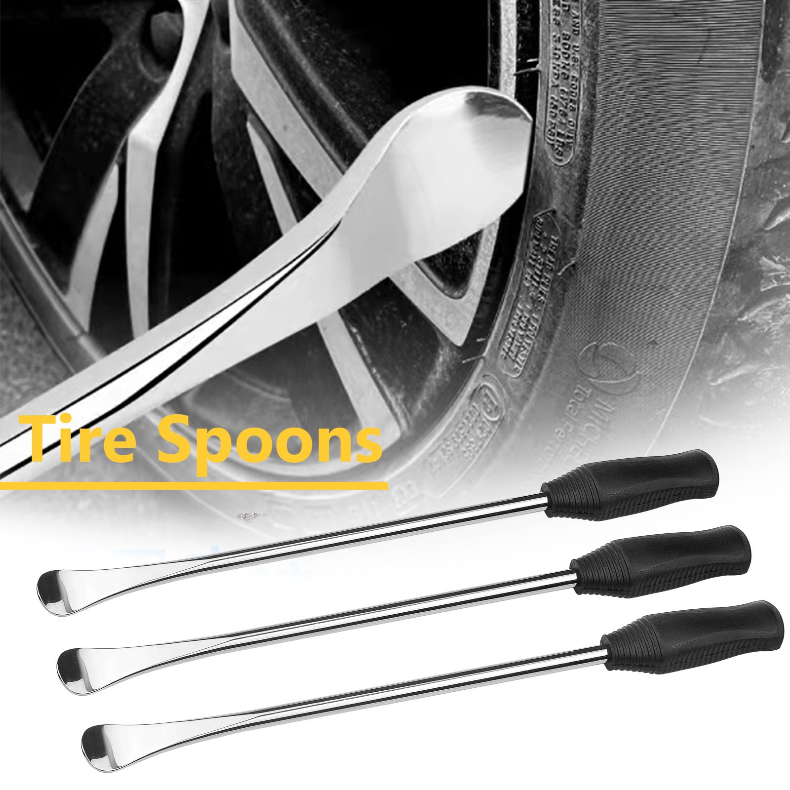 14.5Inch Tire Spoons Motorcycle Dirt Bike Tire Changing Tools Iron Set ,Tire Spoon Levers Tire Changer Kit For Atv Lawn Mower Wi