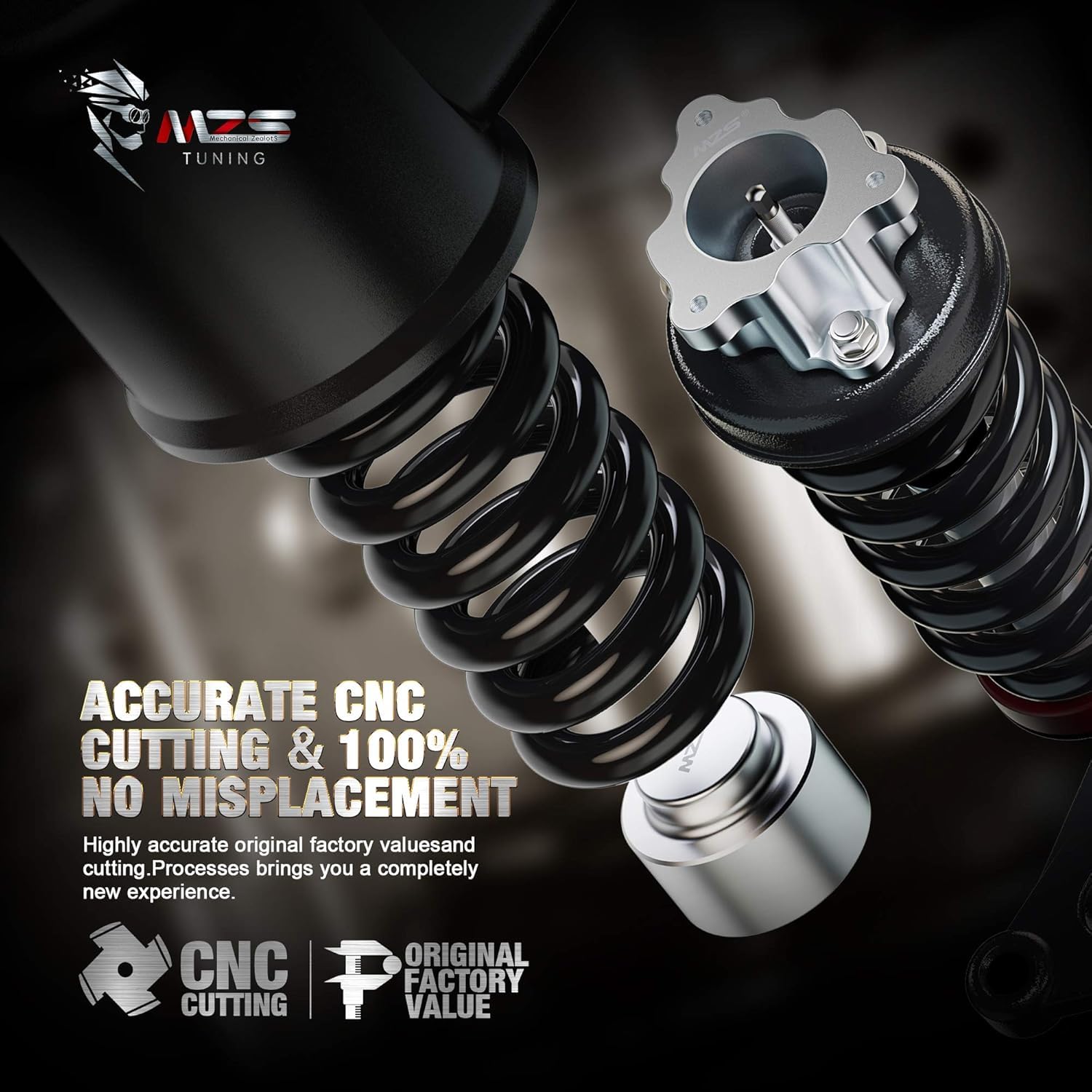 MZS 3'' Front and 2'' Rear Leveling Kit Compatible with 2009-2025 Ram 1500 4WD 4X4, 3 Inch Front Lift Kit Strut Spacers and 2 In