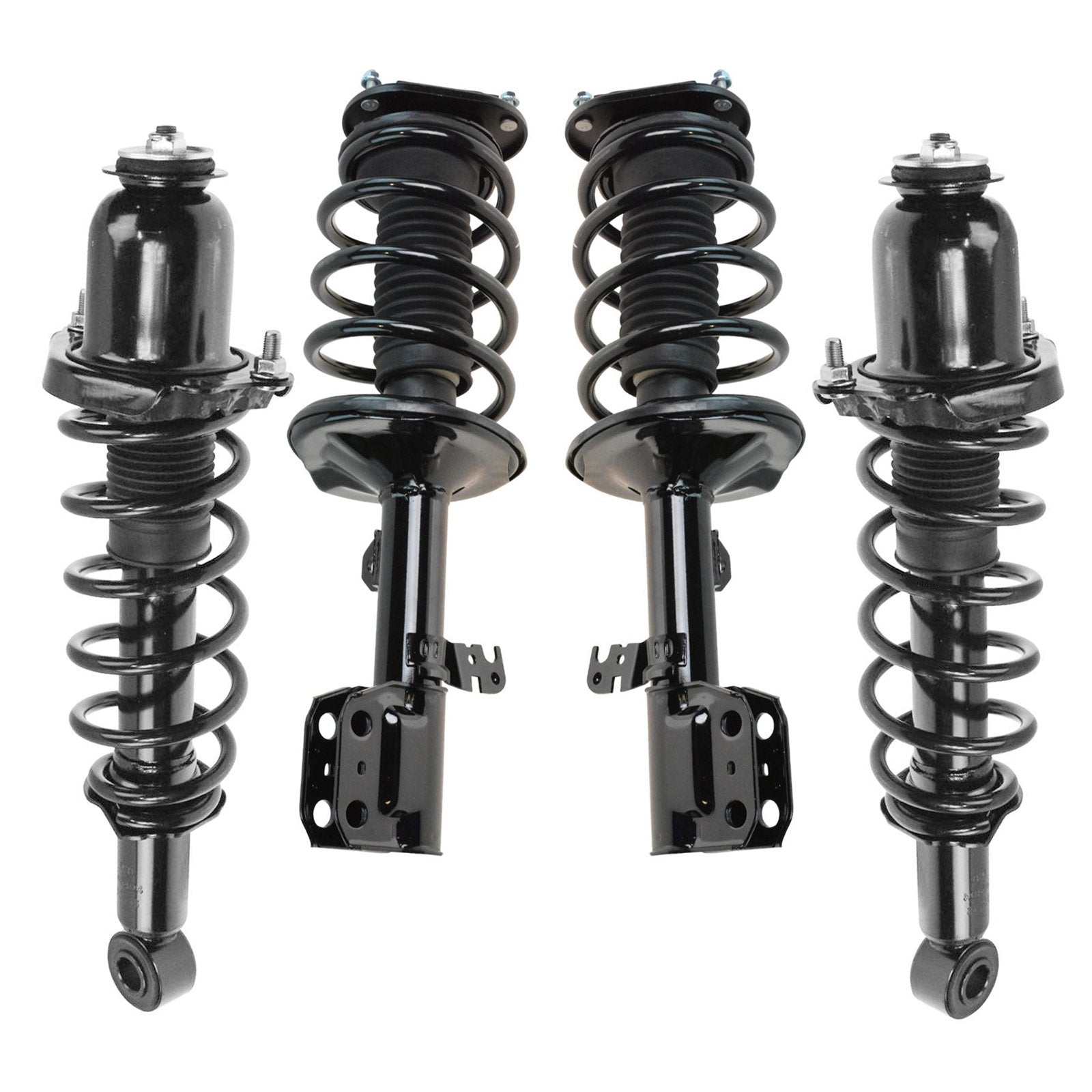Trq Front And Rear Strut & Coil Spring Assembly Set Driver & Passenger Sides Compatible With 03-08 Pontiac Vibe Toyota Matrix