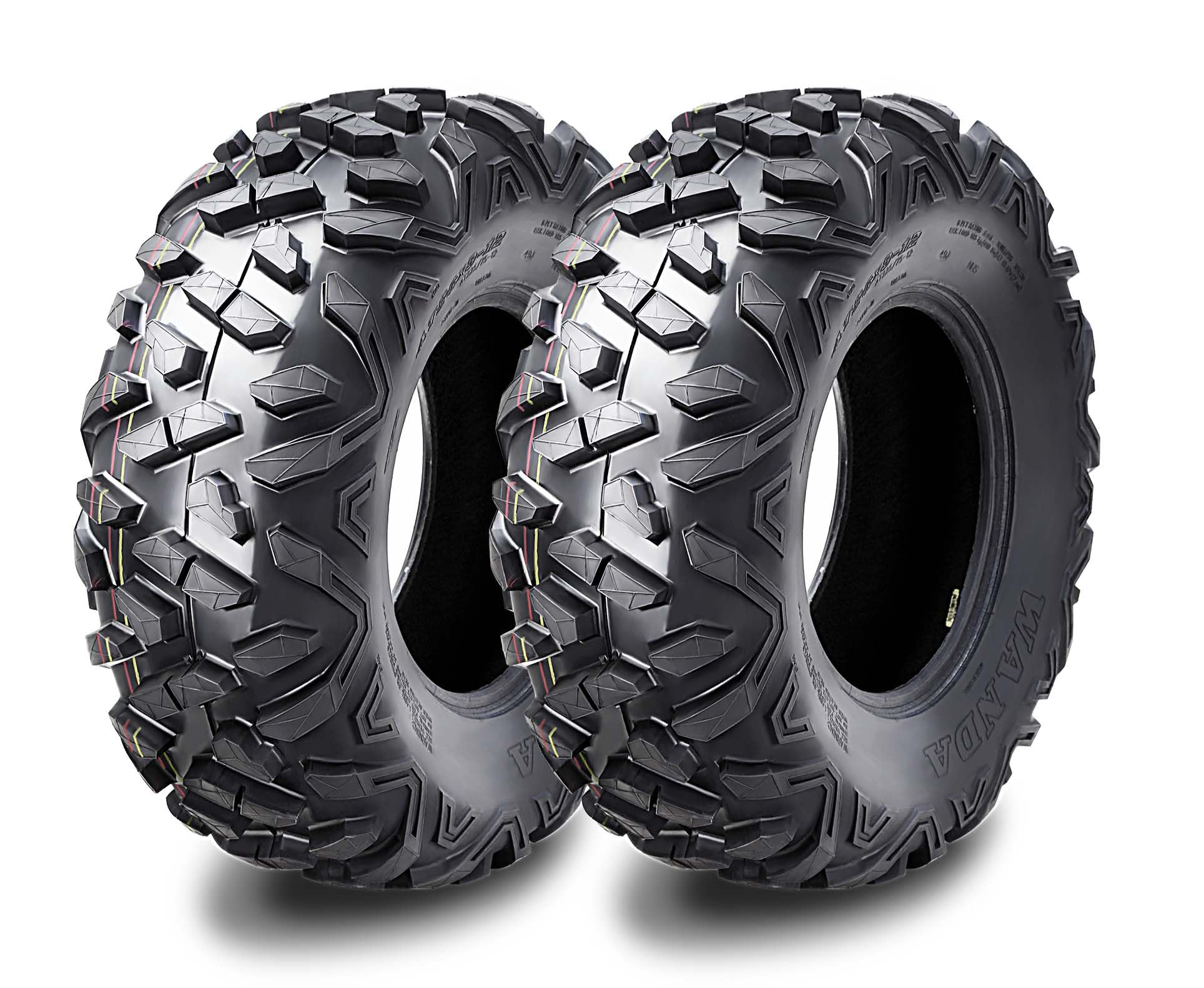 WANDA 25x8-11 UTV ATV Tires 25x8x11 6-Ply Bighorn Style - Set 2