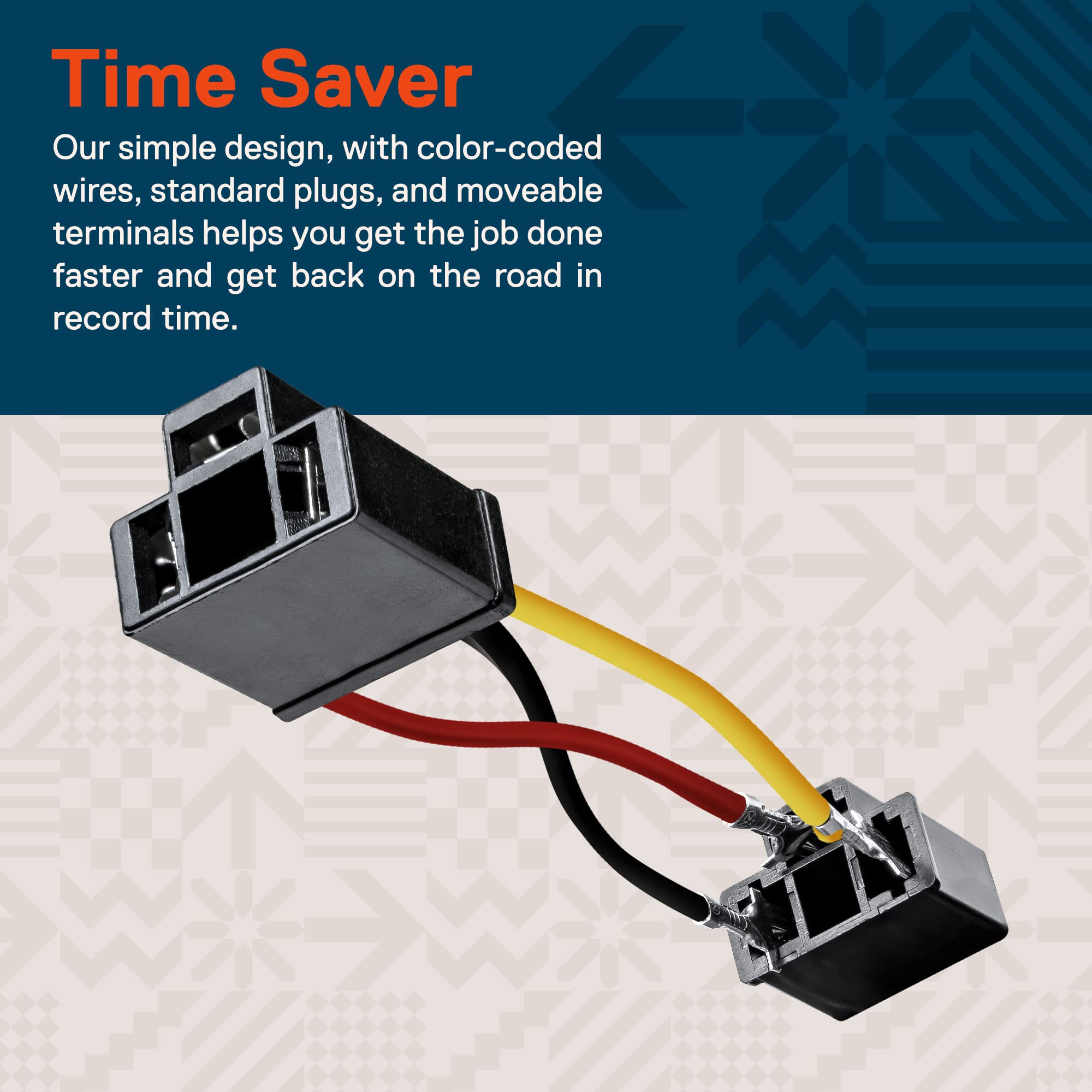 True Mods 2pc H4 (9003/HB2) Headlight Socket Converter Kit [for H4652, H4656, H4666, H6545] [Plug and Play] Head Light Wiring Ha