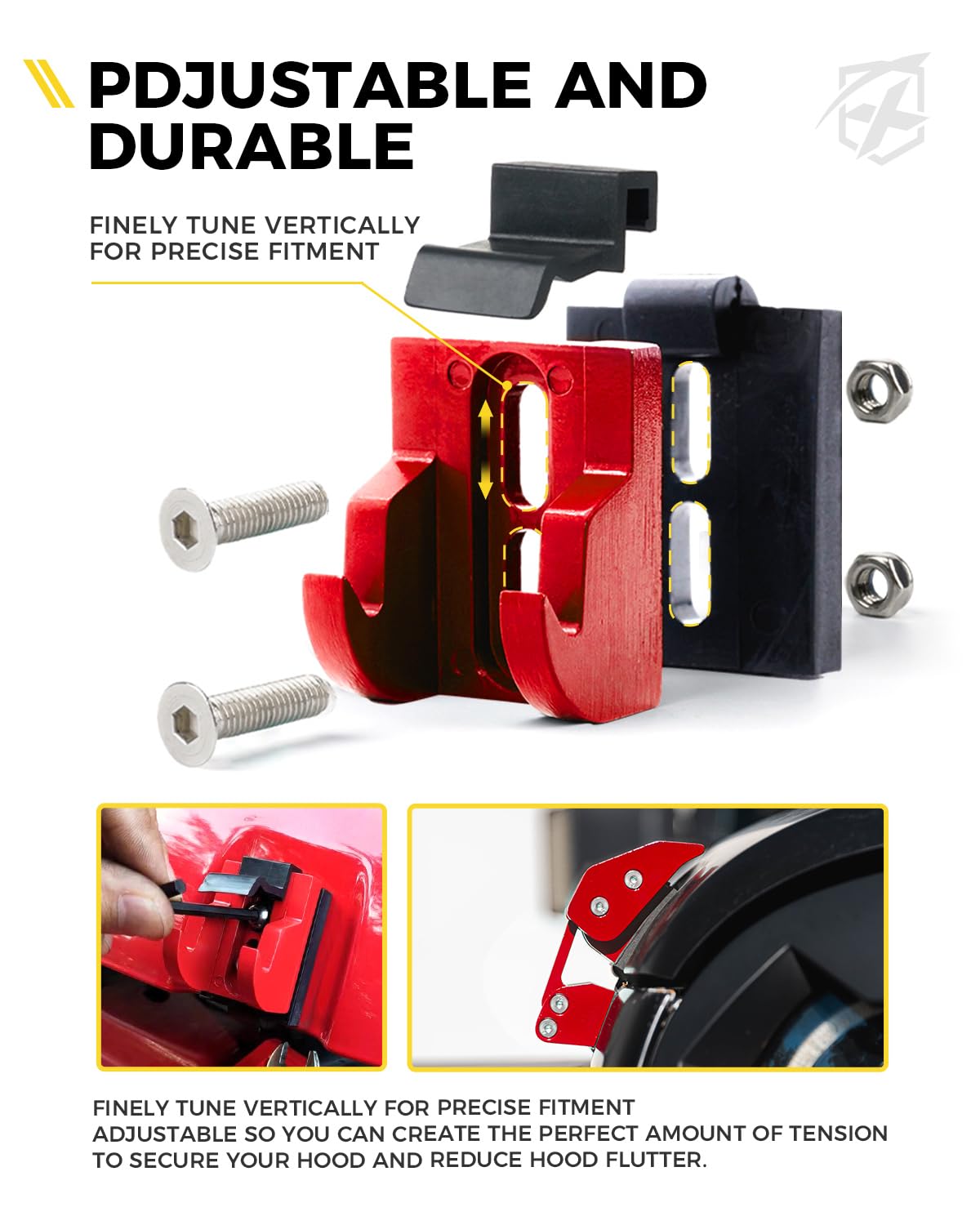 Xprite U.S. Flag Hood Latches Compatible With 2007-2018 Jeep Wrangler Jk Jku & 2018-2025 Jeep Wrangler Jl Jlu & 2020+ Gladiator