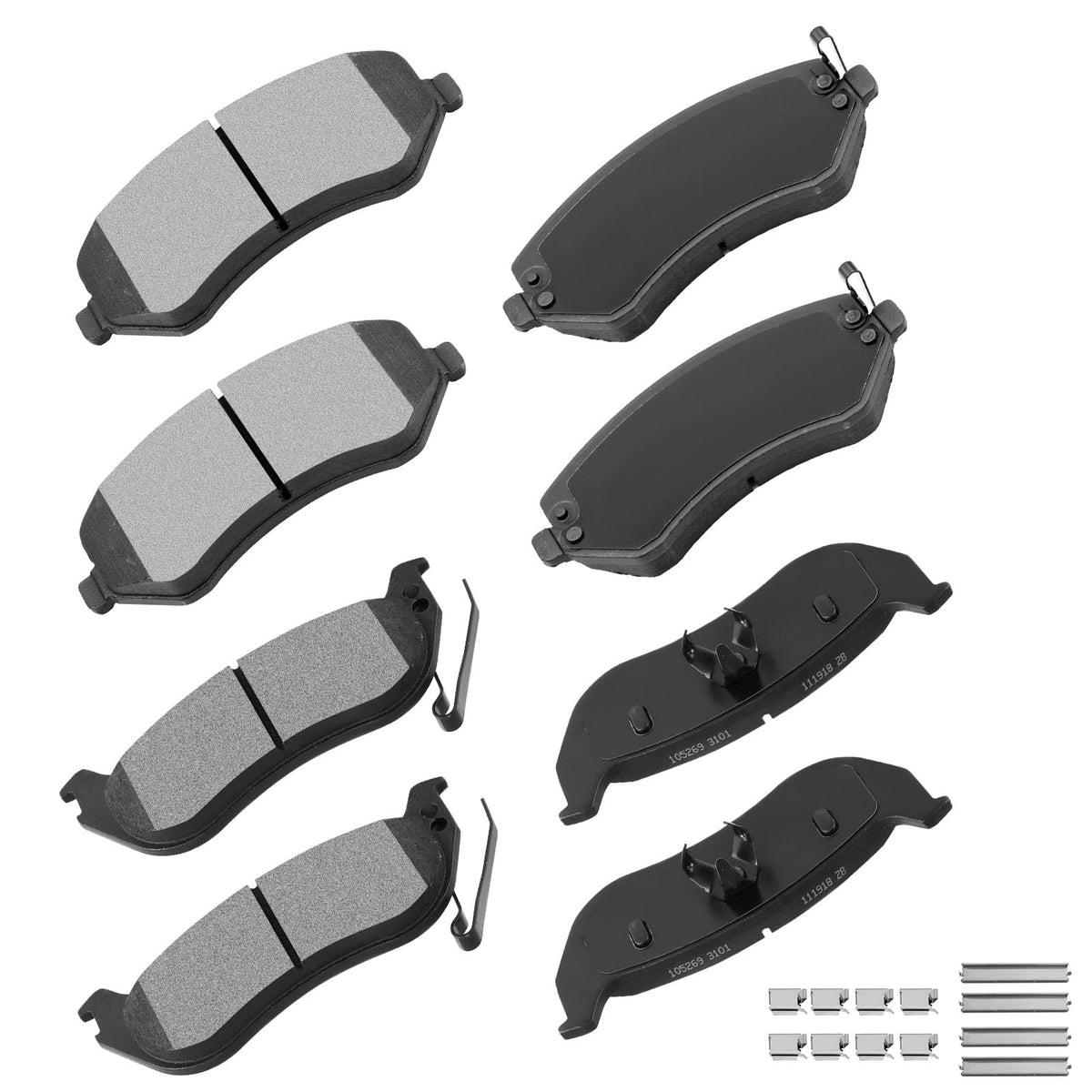 Cciyu D856 D981 Front & Rear Disc Brake Pads Kit For Jeep Liberty 2003-2007 8Pcs