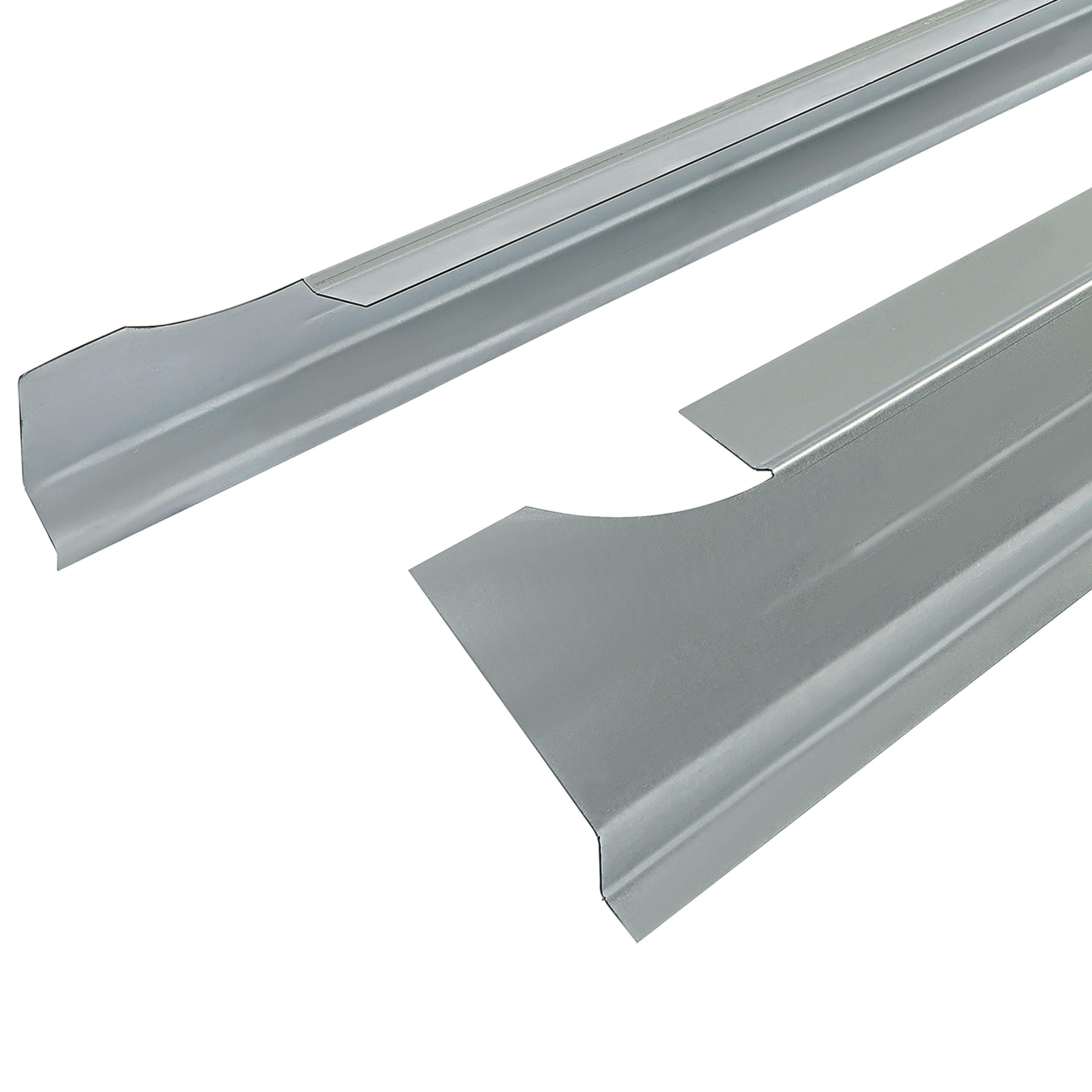 KUAFU Slip-on Rocker Panels for 2009-2018 Dodge Ram 1500/2500/3500, Alloy Steel, Silvery, Large, Model BL1211, Rear