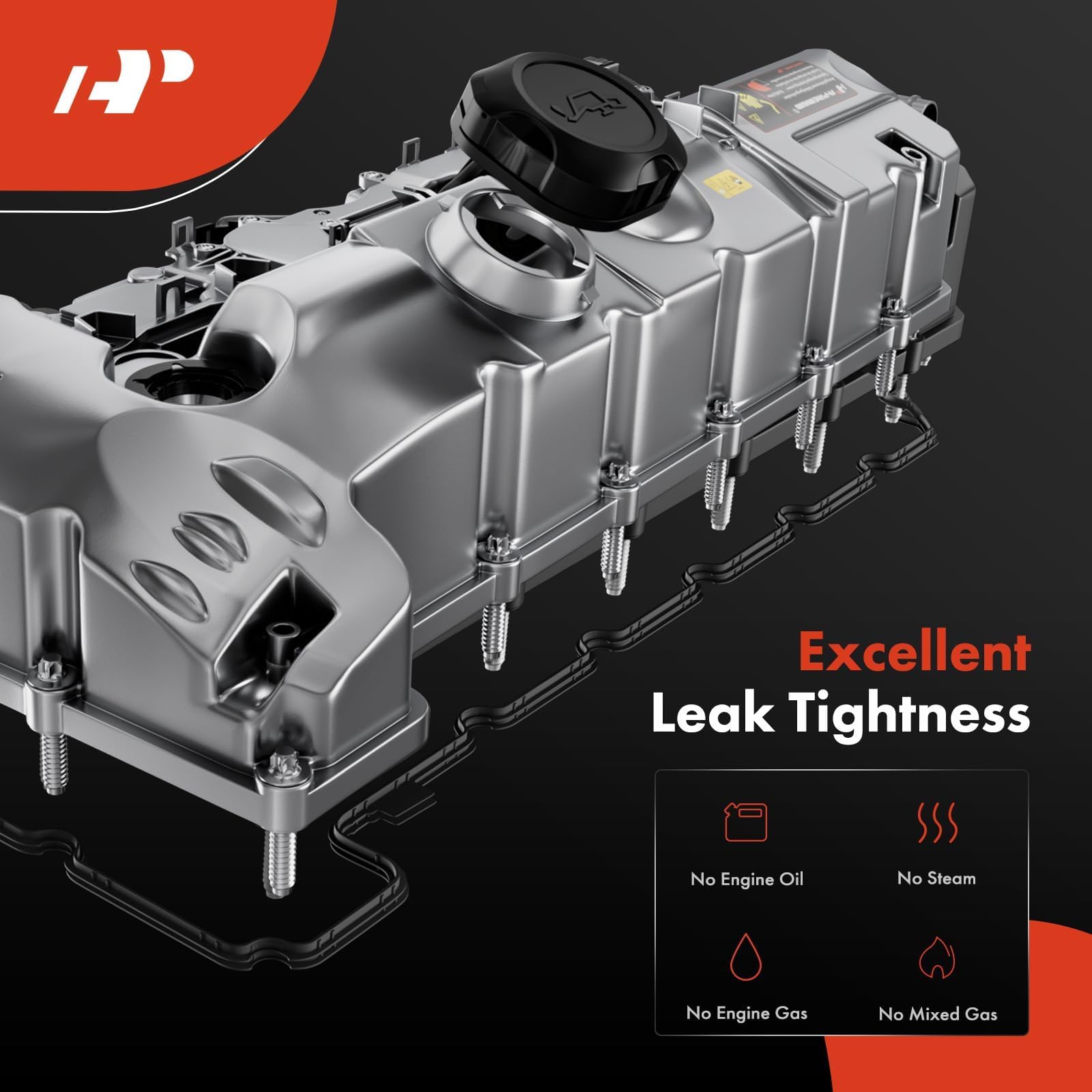 A-Premium Upgraded Aluminum Engine Valve Cover Kit - Compatible with BMW (E60 E70 E82 E83 E84 E89 E90 E92) Model - 2007-2013 - 2