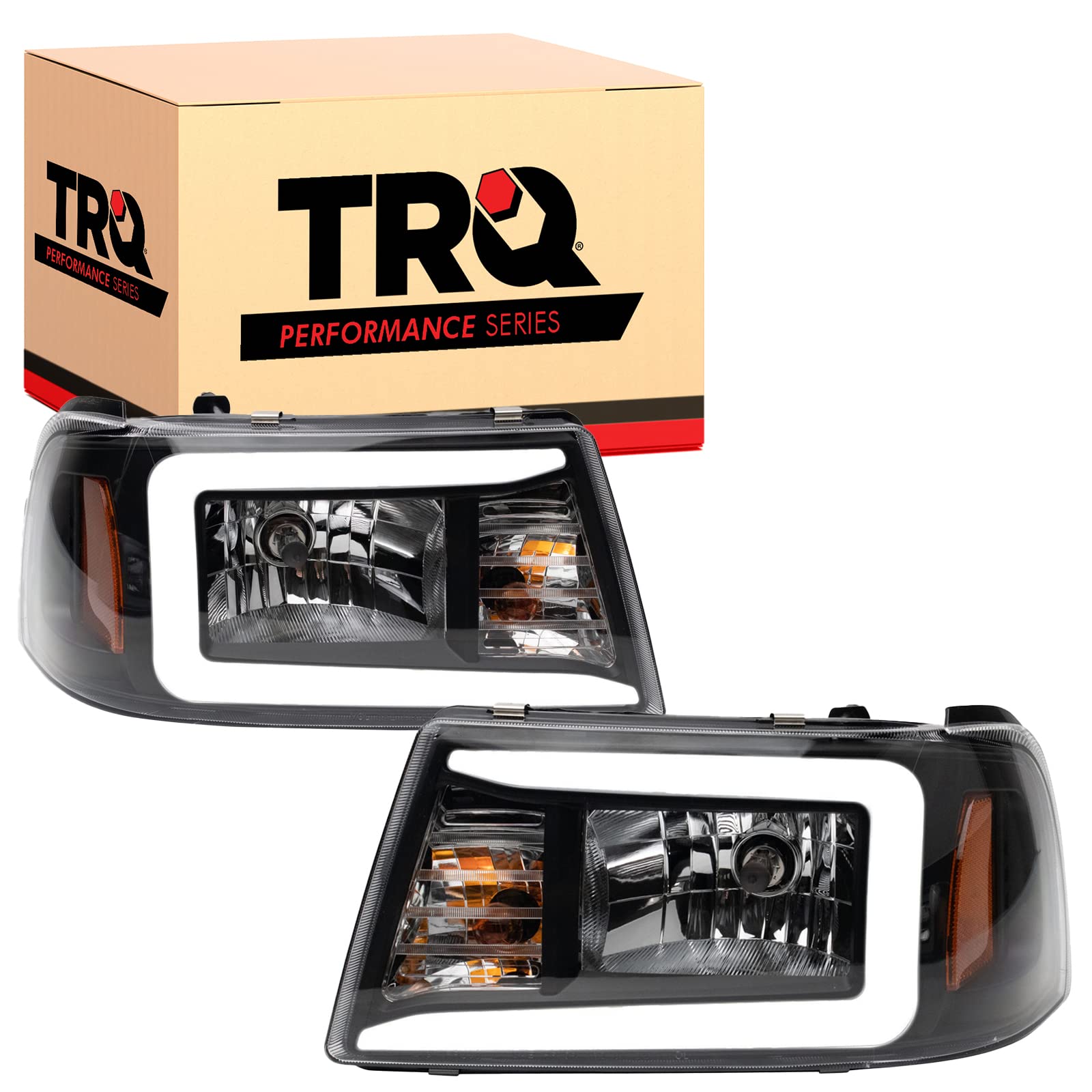 Trq Headlight Assembly Set Headlights Performance Driver & Passenger Side Fo2502173 Fo2503173 Compatible With 2001-2011 Ford Ran