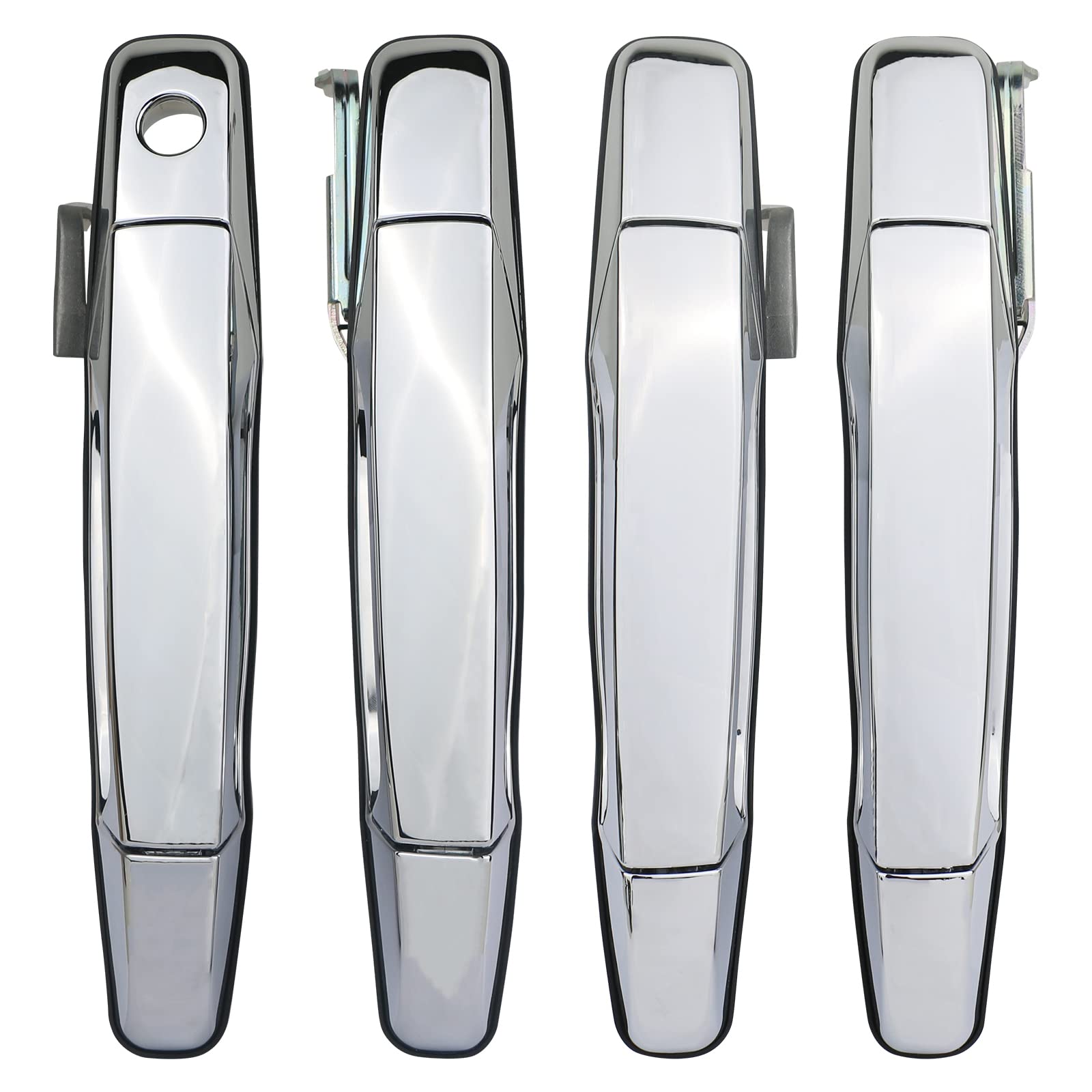 Apperfit Exterior Door Handle (Upgraded) Chrome Compatible With 2007-2013 Chevy Chevrolet Silverado Suburban Tahoe Avalanche, Gmc Sierra Yukon, Cadillac Escalade Replaces 22738721 22738722 22738725