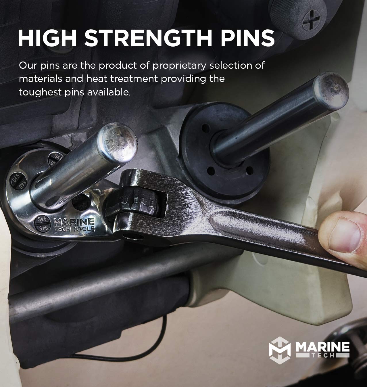 Marine Tech Tools 35Mm Outboard Pin Wrench (Amt0009) With L-6 Pins, Spanner Wrench, Tilt Cap Removal Tool, Tilt Caps Fit Showa Manufactured Units, Yamaha, Suzuki, Johnson, Honda, & Evinrude