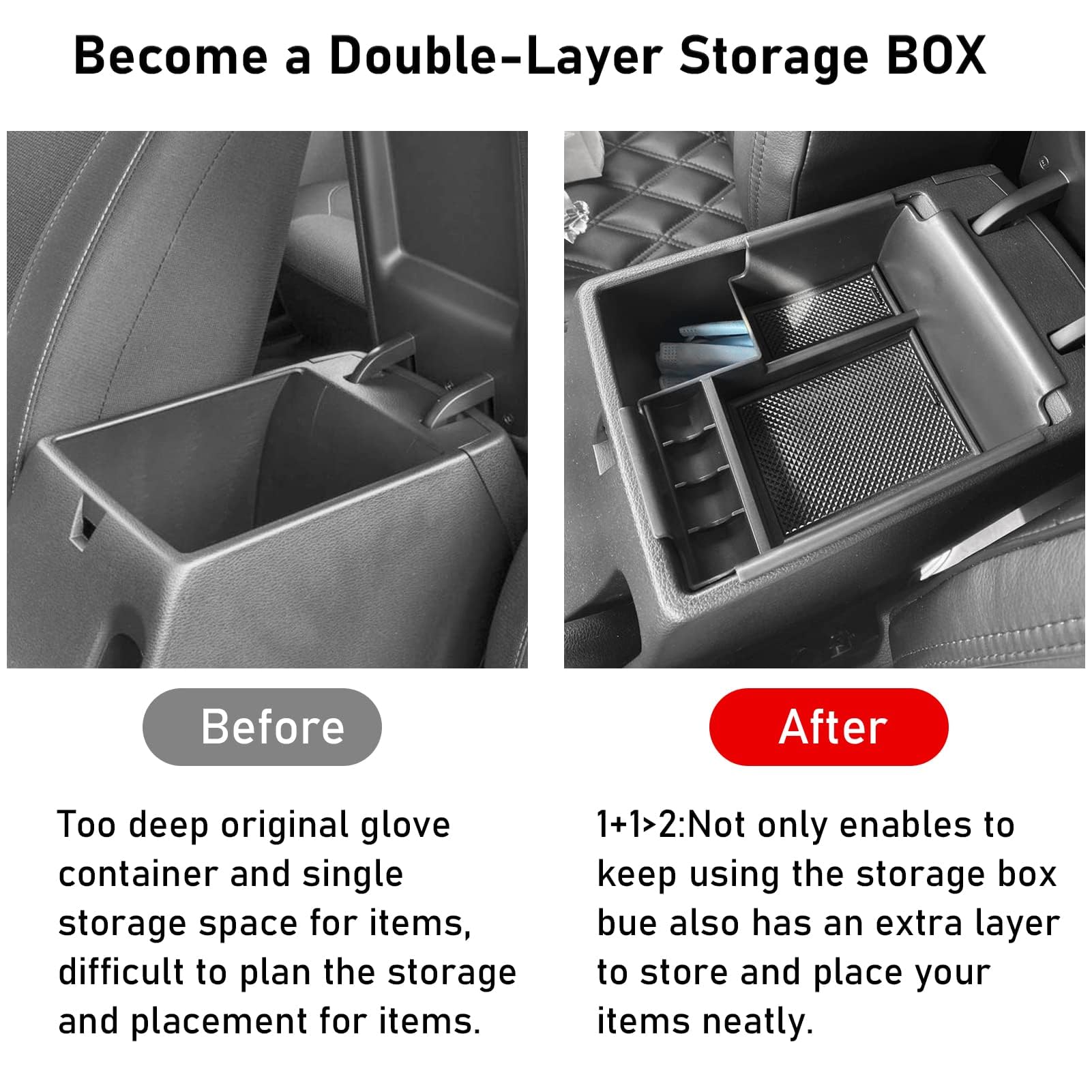 Ttcr-Ii Compatible With Kia Forte Console Organizer 2019-2024, For Kia Forte Center Console Organizer Tray 2019-2024