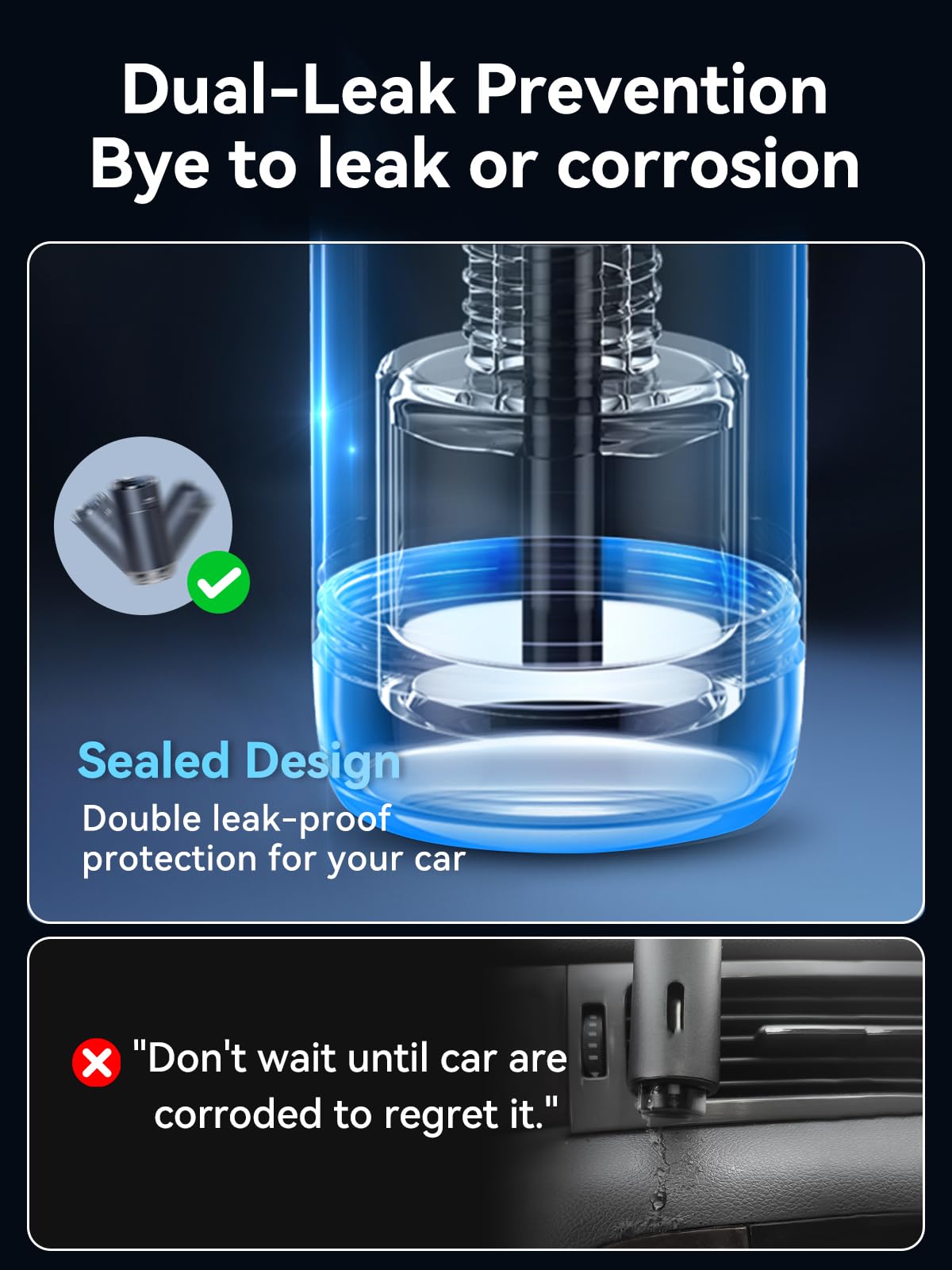 Ceeniu Smart Car Air Fresheners, New Smell Experience By Ultrasonic Mist, Auto On/Off, Powerful Built-In Battery, Natural Fragra