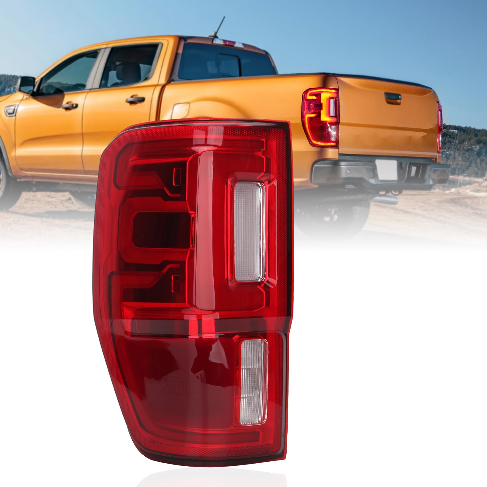 Kapamz Led Tail Lights Compatible With 2019-2023 Ford Ranger With Blind Spots Rear Brake Lamp Left Driver Side Kb3Z-13405-G (Not Applicable For Halogen Type)