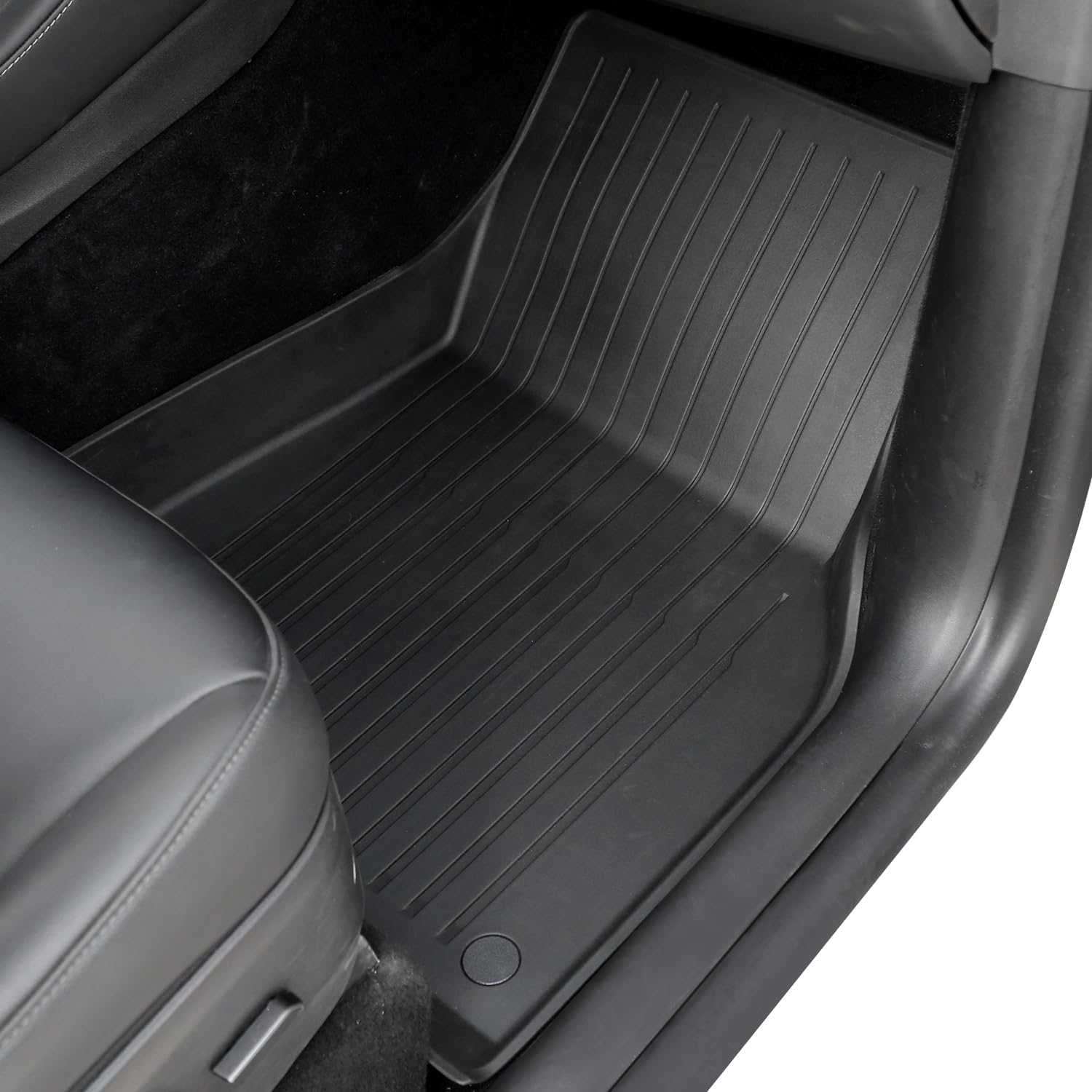 Maysoo Floor Mats For Tesla Model Y 2021-2024 2025 (5-Seater) - All-Weather Tpe Waterproof Non-Slip Front And Rear Trunk Mats Cargo Liners, Set Of 6 (Not Fit 7-Seat)