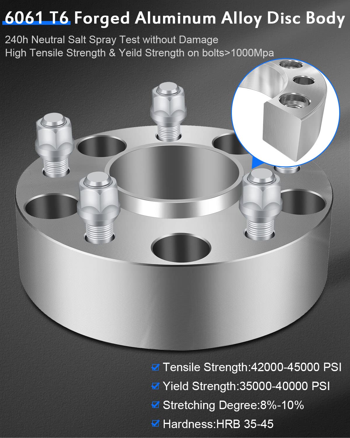 ECCPP 2PCS 2&quot; 5x5.5 to 5x5.5 5x139.7 Wheel Spacer Adapters 5 Lug 9/16&quot; Studs 77.8mm Fit for 2002-2010 for 2002-2010 for Ram 1500 2006-2009 for Raider