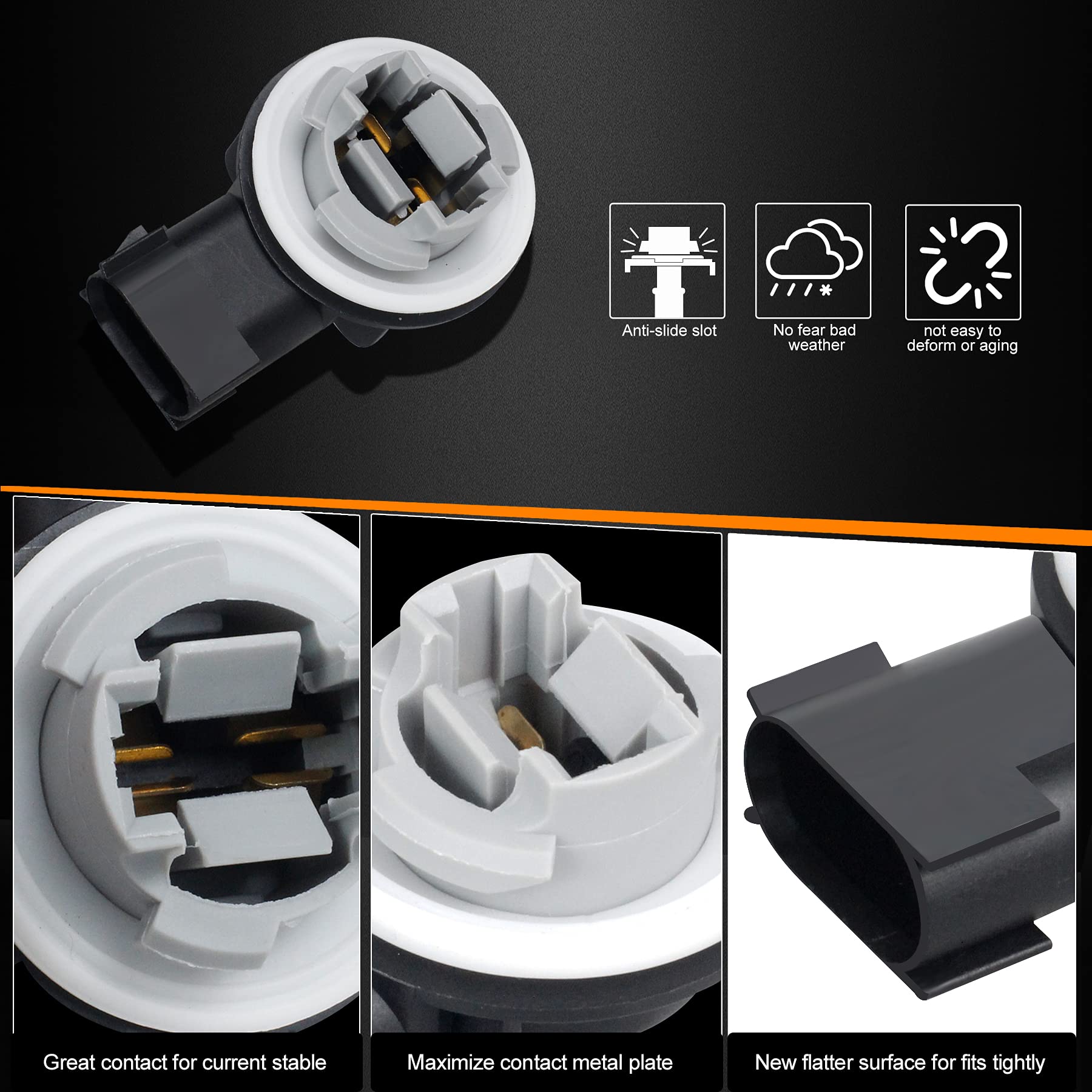 Hercoo Turn Signal Tail Light Socket Tail Lamp Lights Wiring Harness Plug Connectors Holder Compatible With Dodge Ram 1500 2009-