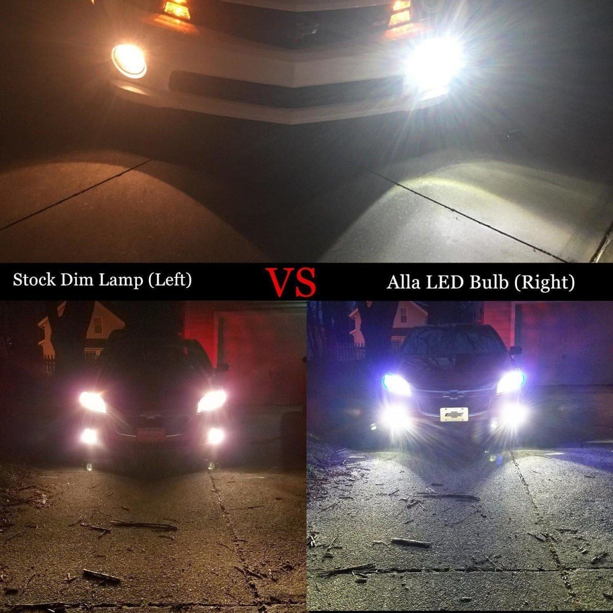 Alla Lighting Bright 12277 P13W Led Daytime Running Lights Bulbs Sh23W, 6000K Xenon White Drl Or Fog Lamps Replacement 3200 Lume