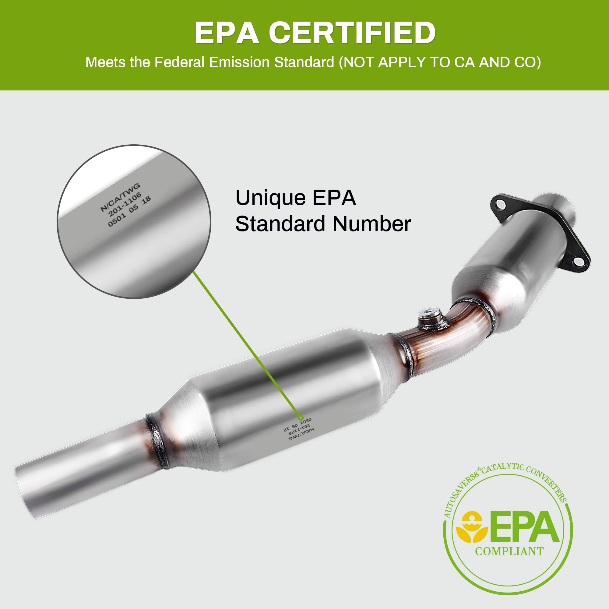 Autosaver88 Catalytic Converter Compatible With 2003-2008 Corolla 2003 2004 2005 2006 2007 2008 Matrix 2003-2008 Pontiac Vibe 1.8L Direct-Fit (Epa Compliant)