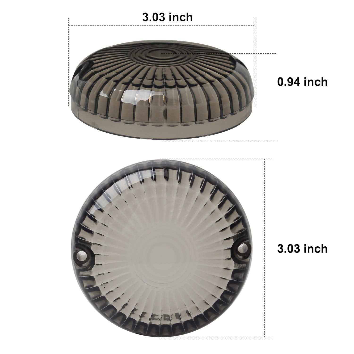 Nthreeauto 4Pcs Smoked Turn Signals Lens Cover Front Rear Lenses Compatible With Yamaha V-Star V-Max Virago 250 650 750 Road Roy