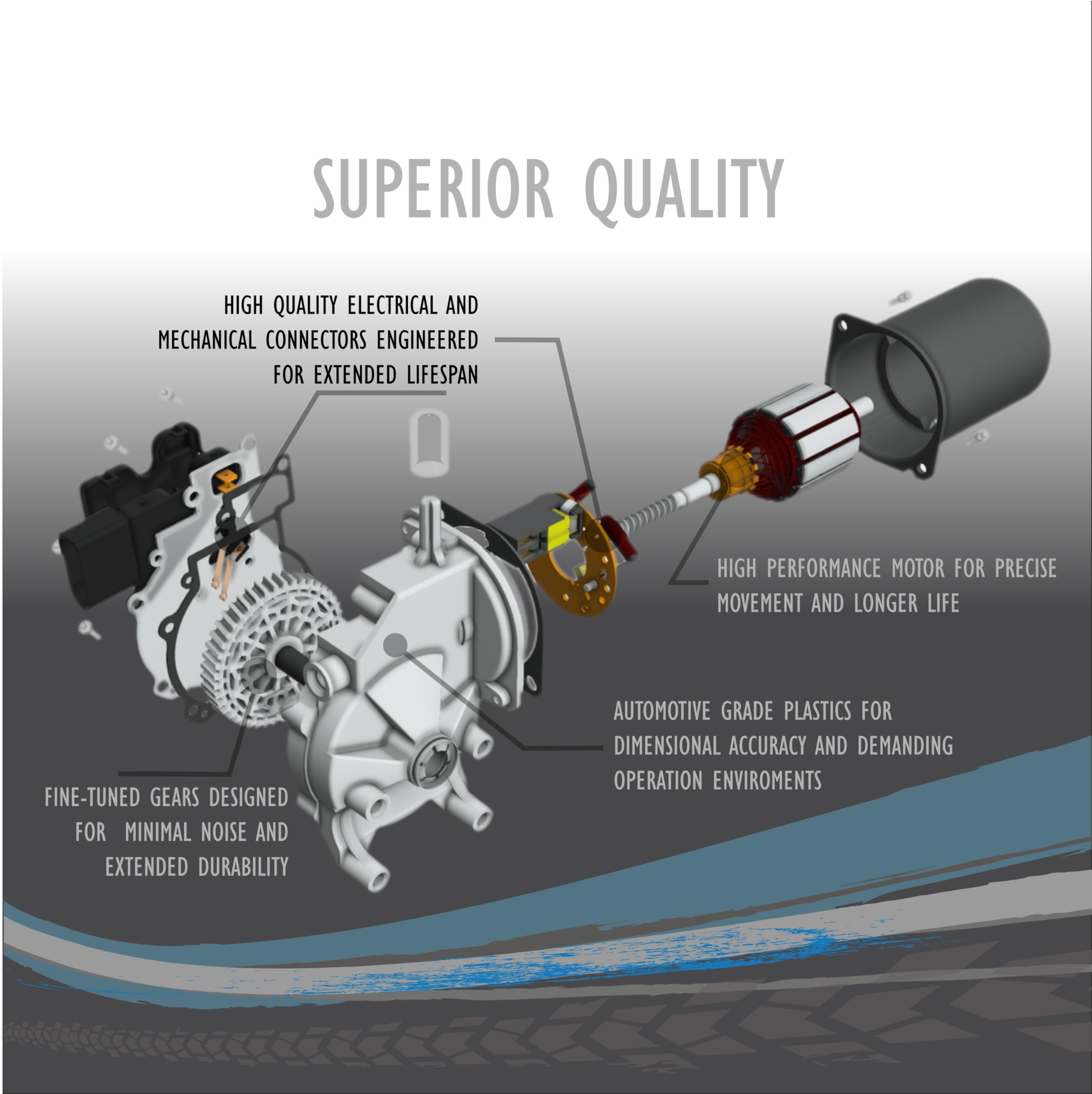 OEG Parts New Wiper Motor Compatible With Dodge Ram 1500 2500 3500 4500 1997 1998 1999 55076549 AC, 55076549AC, WPM3000, 5507654