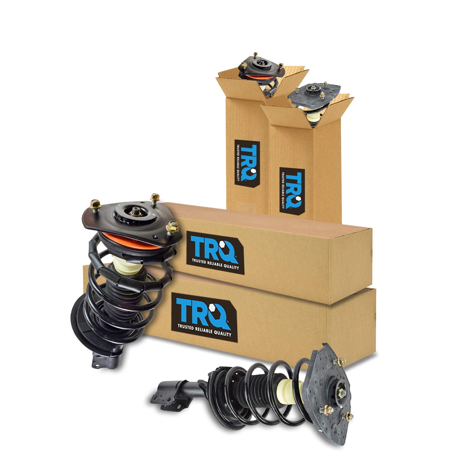 Trq Front And Rear Strut & Coil Spring Assembly Set Driver & Passenger Sides Compatible With 97-05 Buick Century 97-04 Regal 97-