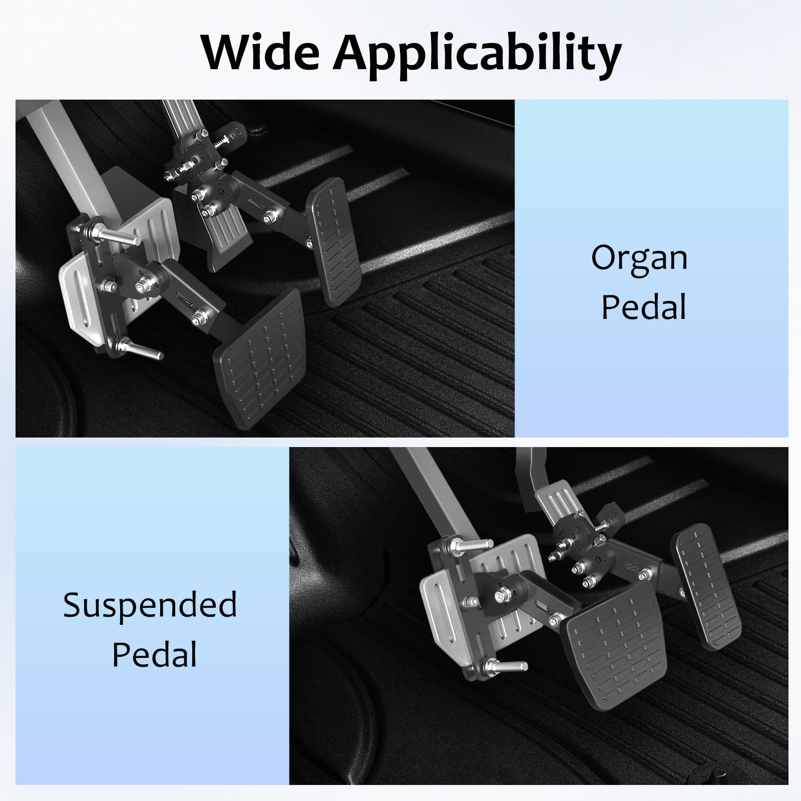 PARAROSE Pedal Extender for Brakes and Gas Pedal, Gas Pedal Extender with Adjustable Length and Angle for Short Drivers for Cars