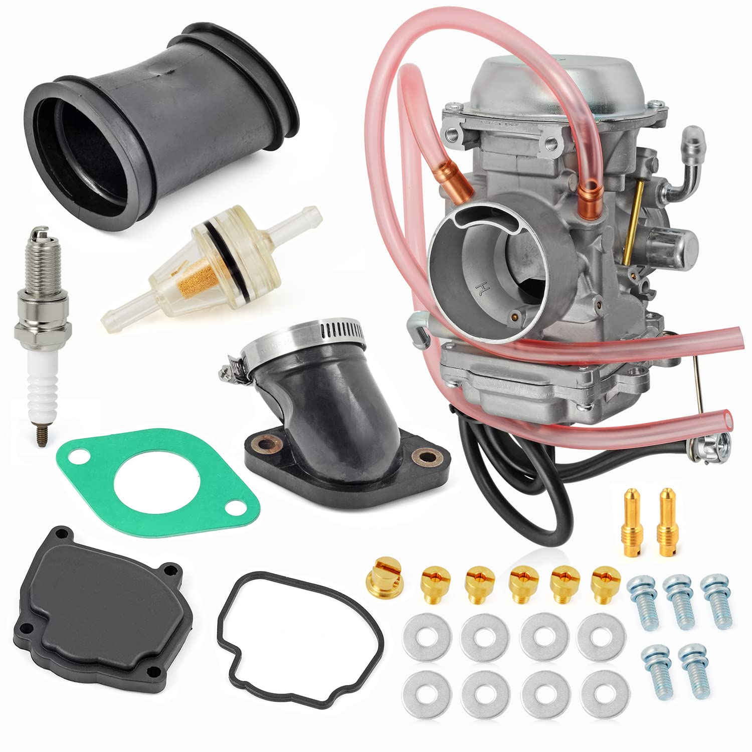 Moto1988 Carburetor Carb & Intake Manifold Boot For Arctic Cat 250 1999 2000 2001 For Arctic Cat 300 1998 1999 2000 Carb