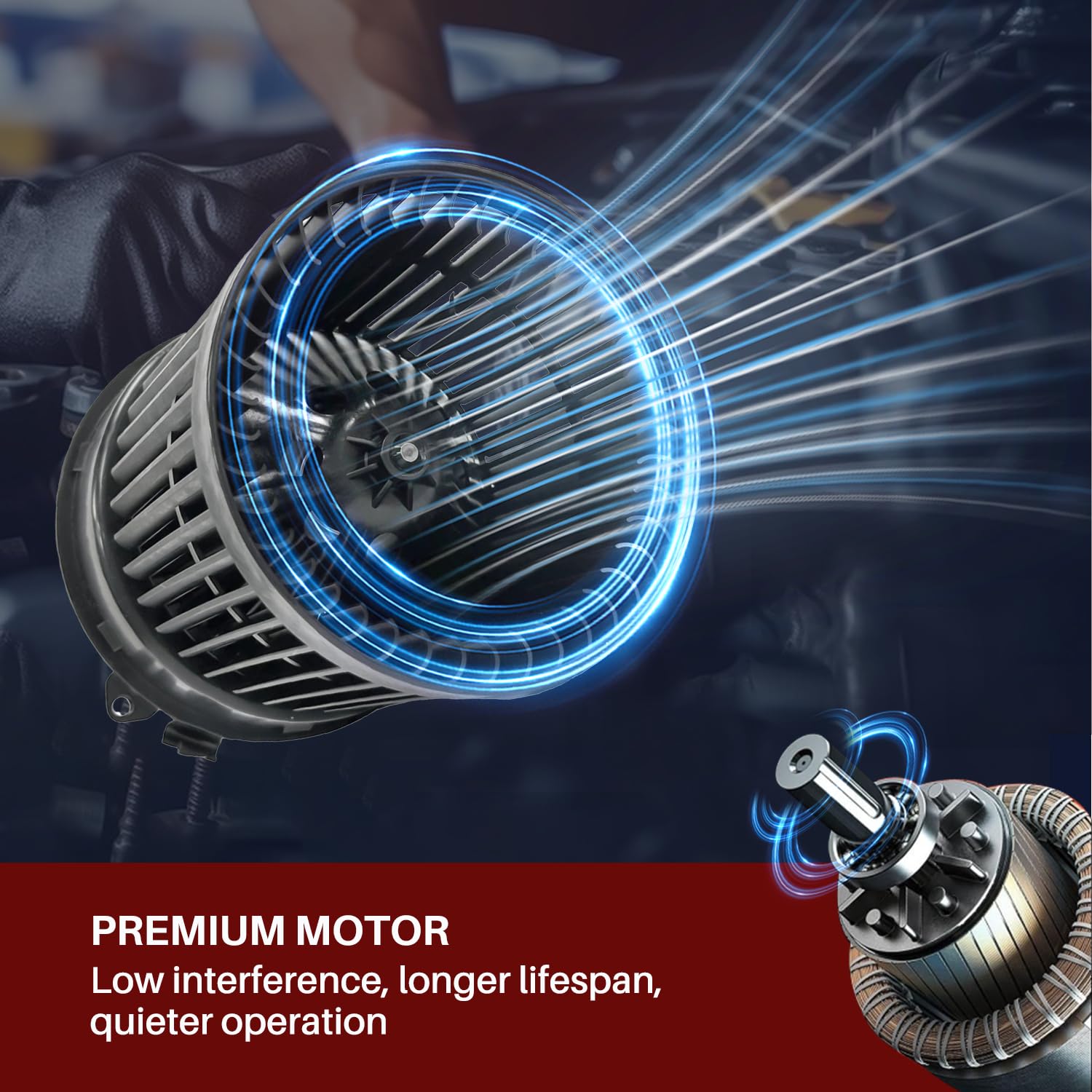 Aspligo 700323 Front Ac Heater Blower Motor Fan Fit For Nissan Rogue 2.5L 2014 2015 2016 2017 2018 2019 ,Rogue Sport 2.0L 2017 2