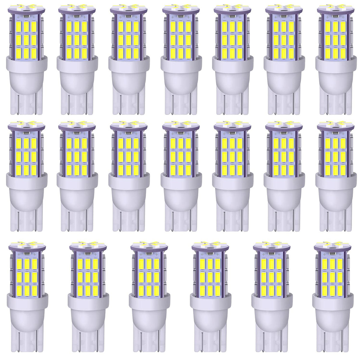 Aoicanki T10 921 194 168 Led Bulbs Cool White 20-Packs, Super Bright 3014 42-Smd Led Replacement 12 Volt Rv Camper Trailer Boat