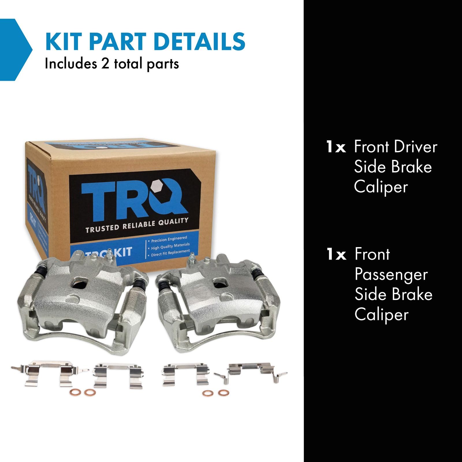 Trq Front Brake Caliper Set Compatible With 2007-2019 Nissan Sentra