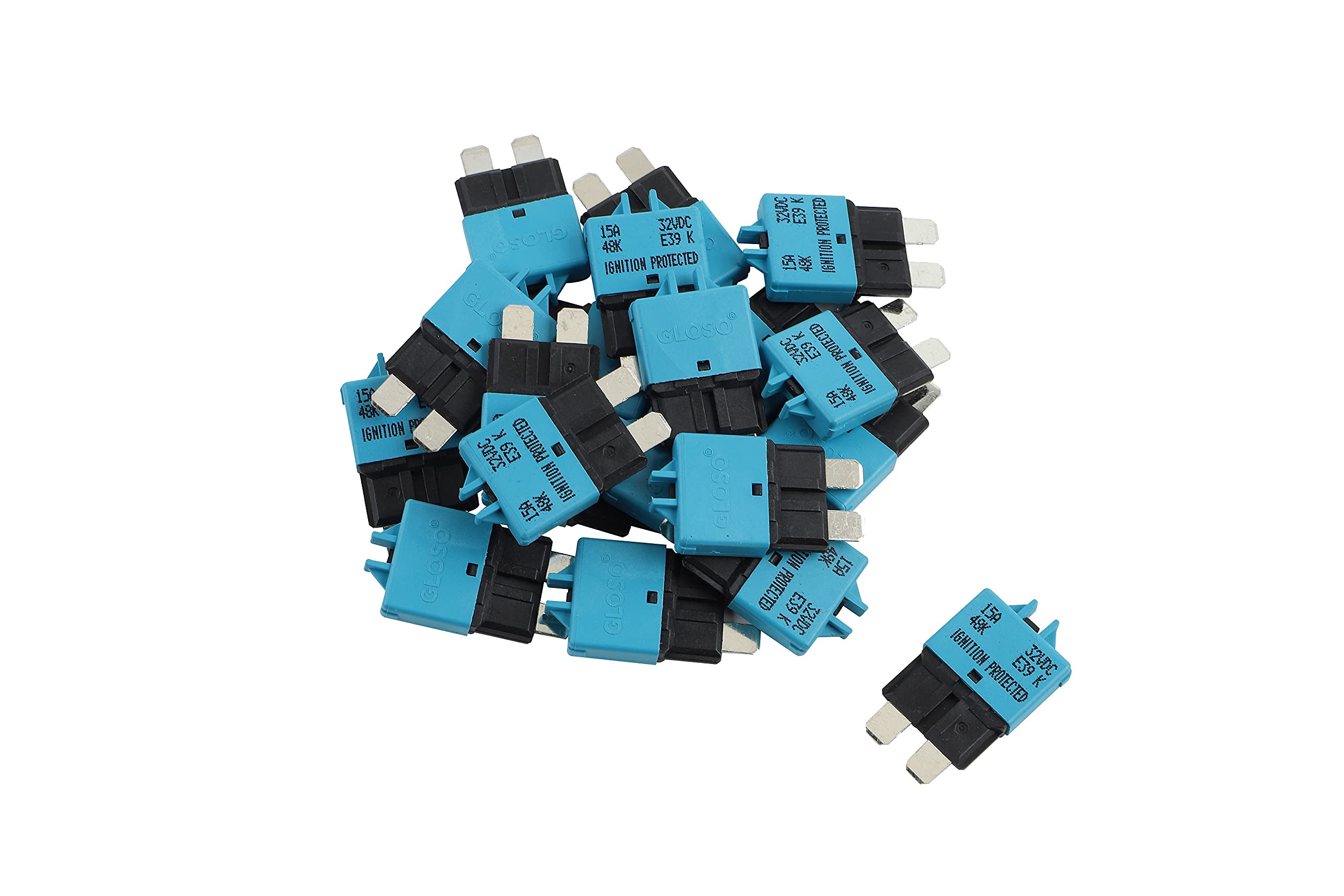 Gloso Circuit Breakers E39 Manual (T3) Reset Low Profile Atc/Ato (15A - 25 Pack)