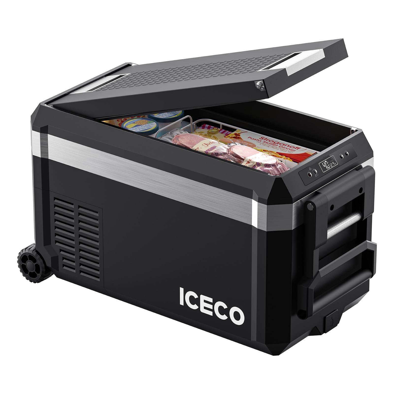 Iceco Jp30 Pro 12 Volt Refrigerator, Portable Fridge Freezer Powered By Secop Compressor, 31 Quart Car Fridge 12/24V Dc 110~240
