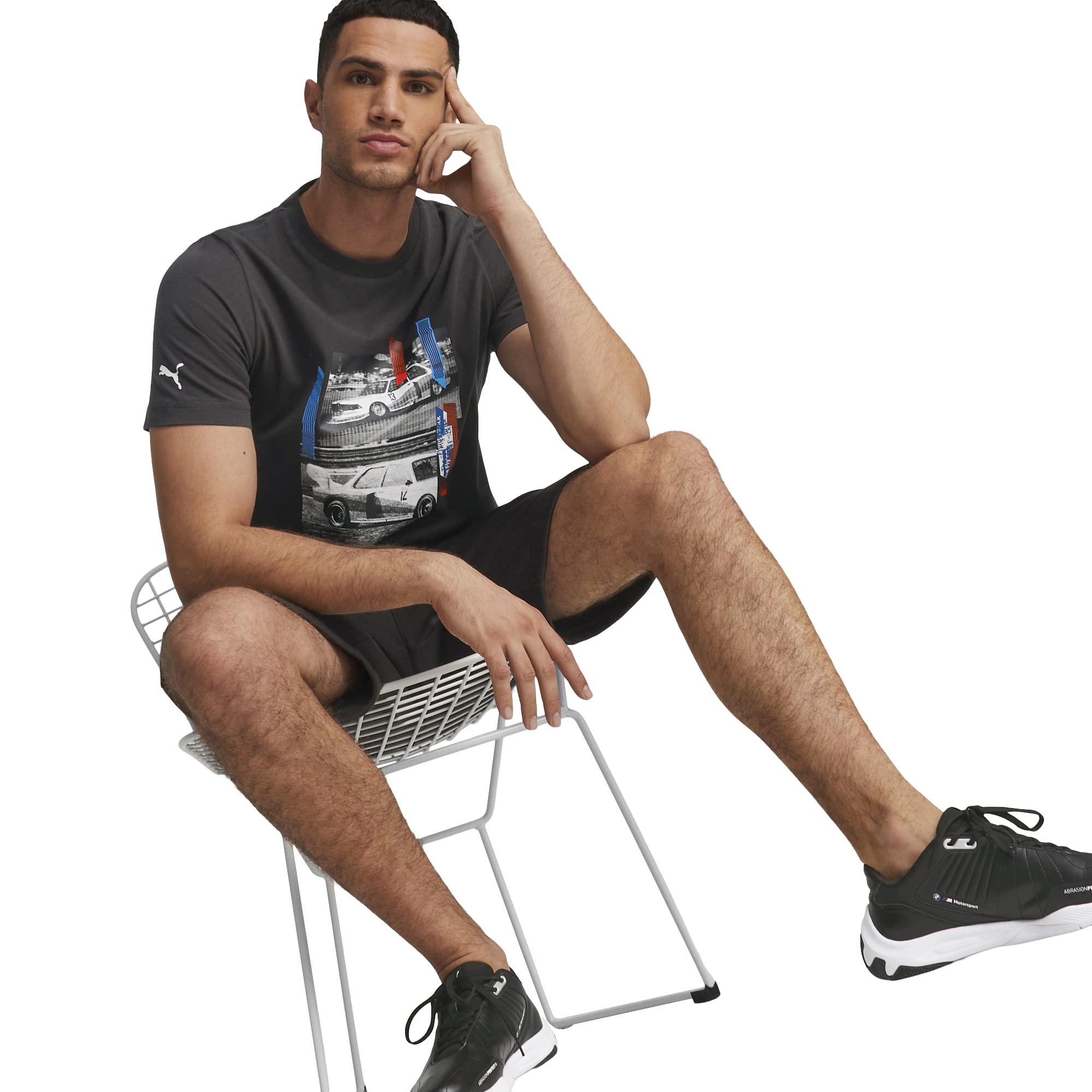 PUMA Men's Standard BMW M Motorsport Graphic Tee, Black 23, Large