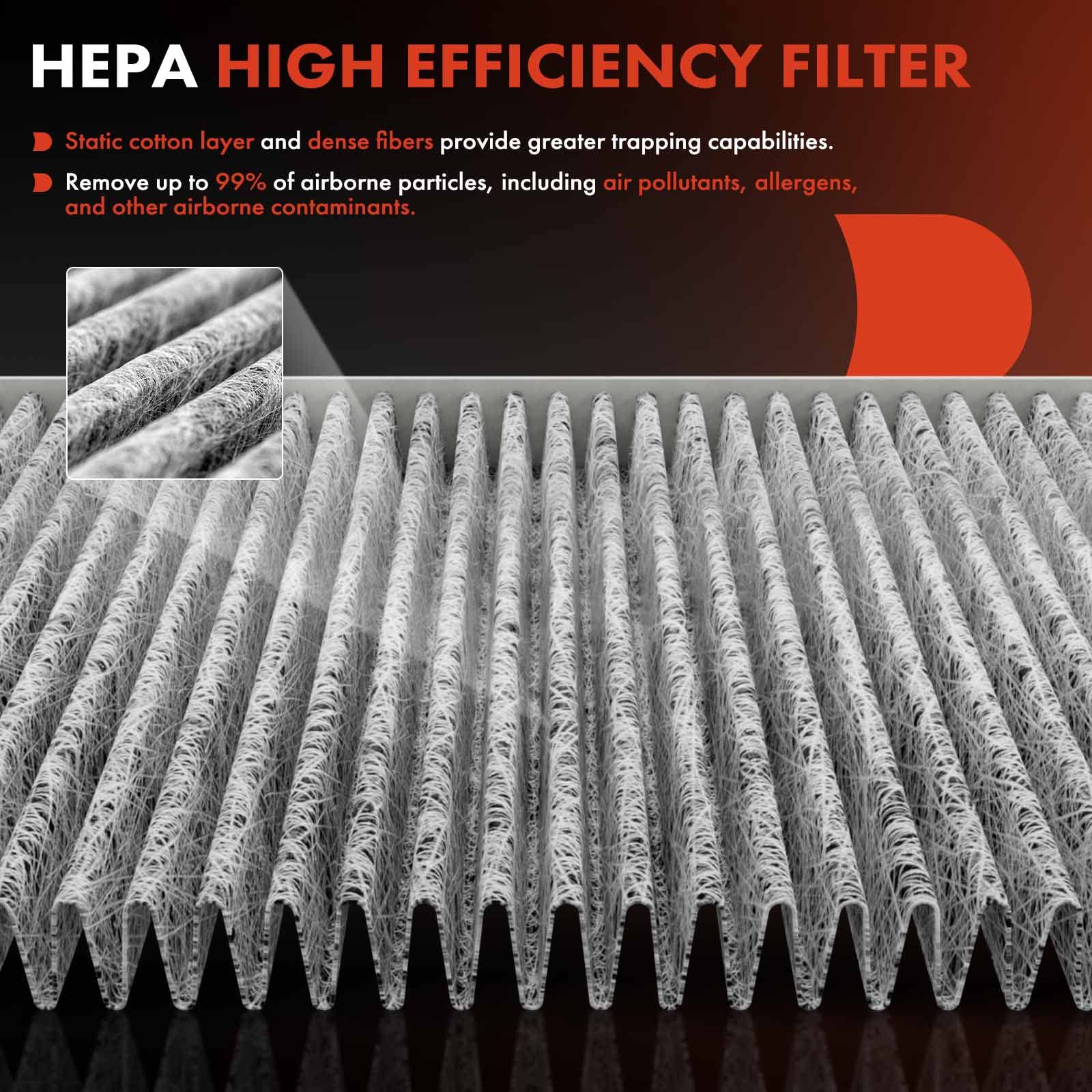 A-Premium 2-Pc Cabin Air Filter With Activated Carbon Compatible With Nissan Frontier 2005-2023, Pathfinder 2005-2012, Xterra 20