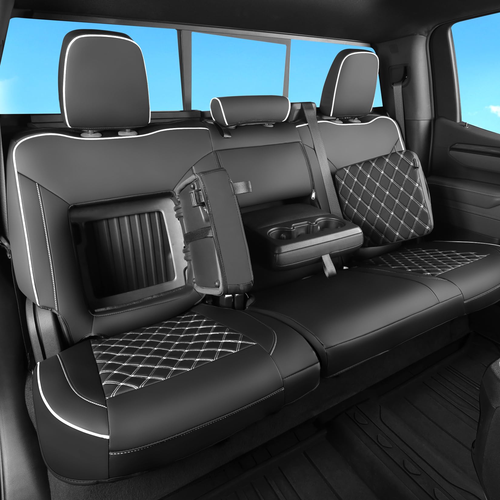 Tandi For Chevy Silverado & Gmc Sierra Seat Covers With Faux Leather For 2019 2020 2021 2022 2023 2024 2025 Chevy Silverado & Gm