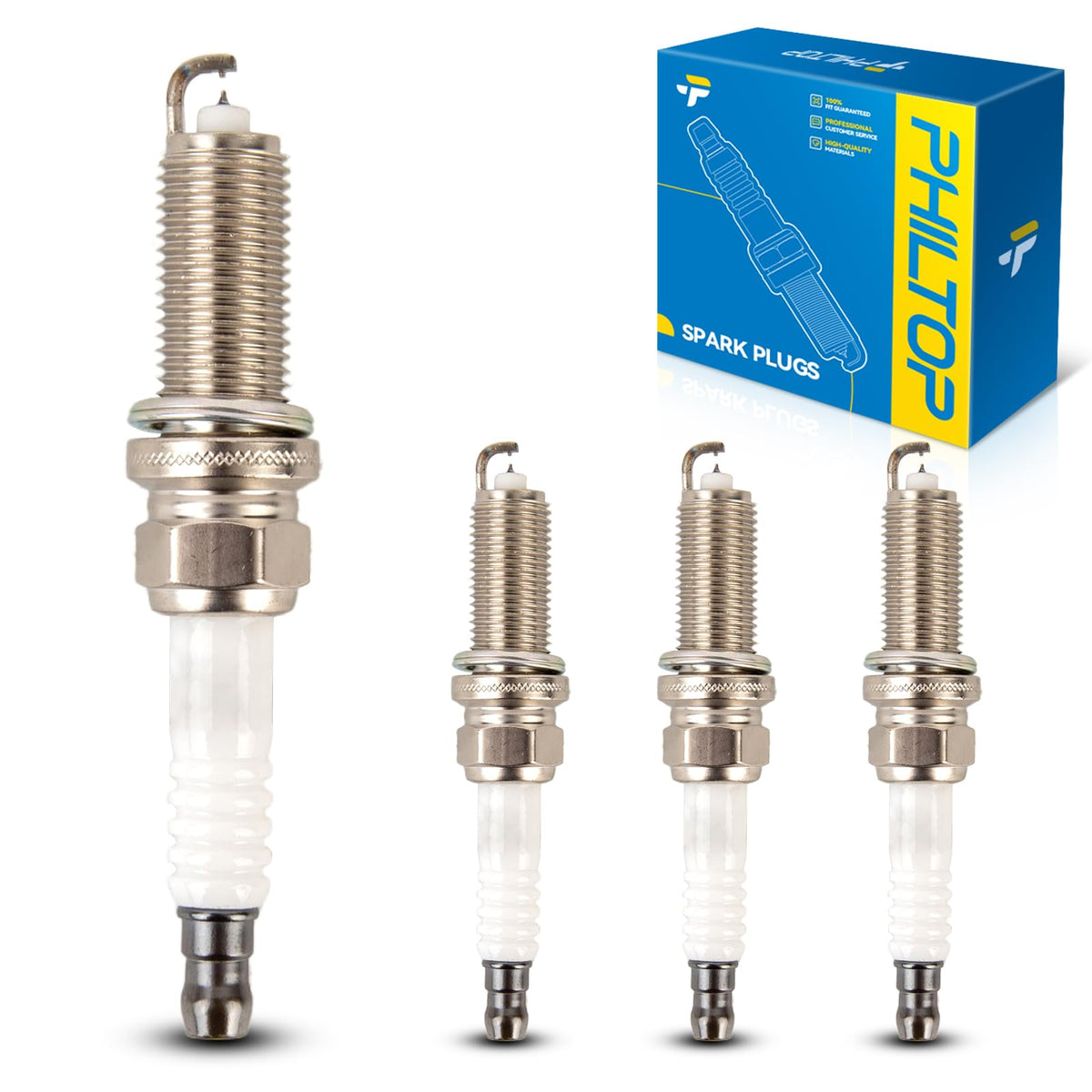 PHILTOP Spark Plug XP5683, Double Iridium Replacement for Corolla, Altima, Rogue, Sentra, Forester, Outback, Prius, Murano, Path