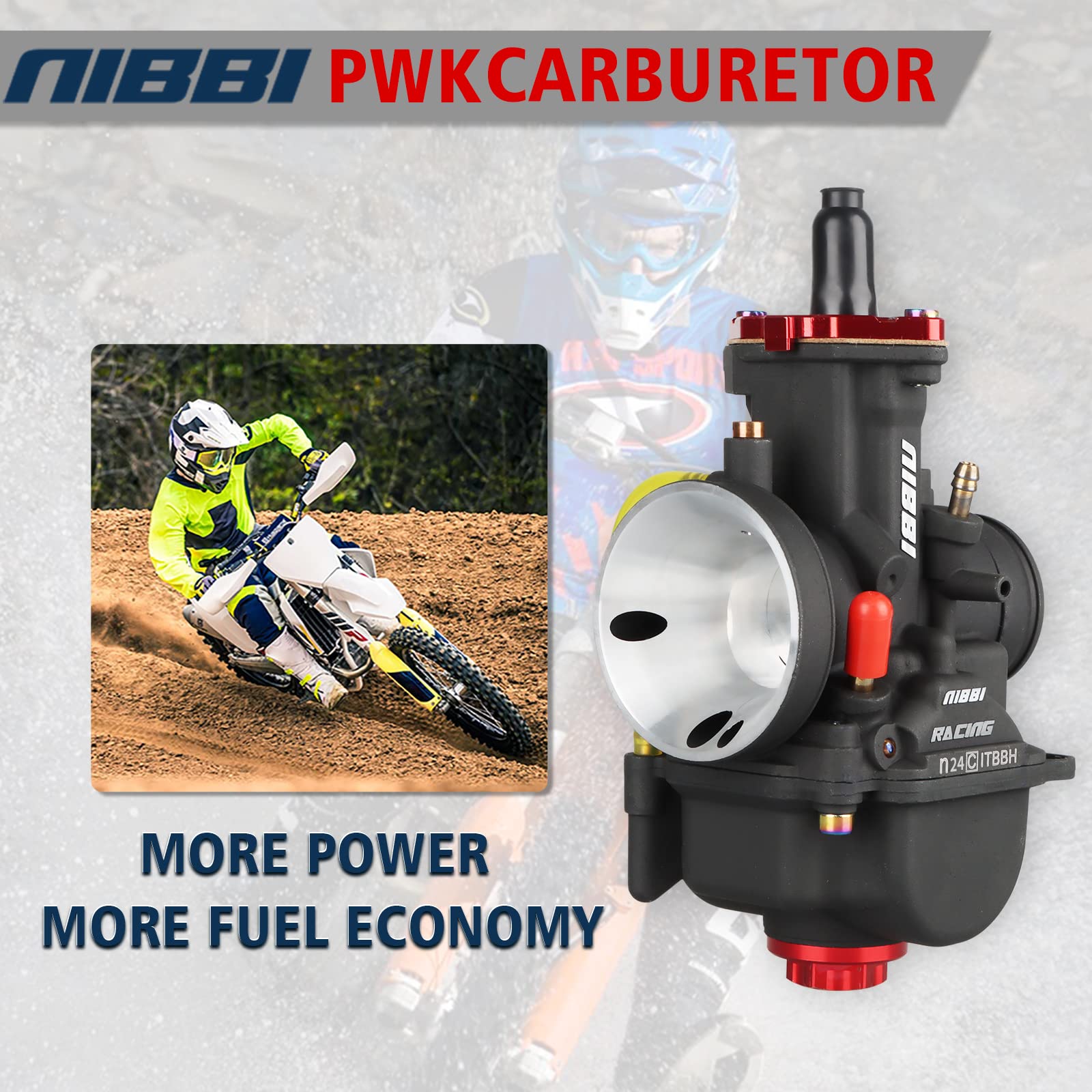Nibbi Carburetor Pwk24Mm,Fit 125Cc—150Cc Motorcycle Engine With Carb Jets For Dirt Bike Mini Bike Pit Bike Gy6 Atv