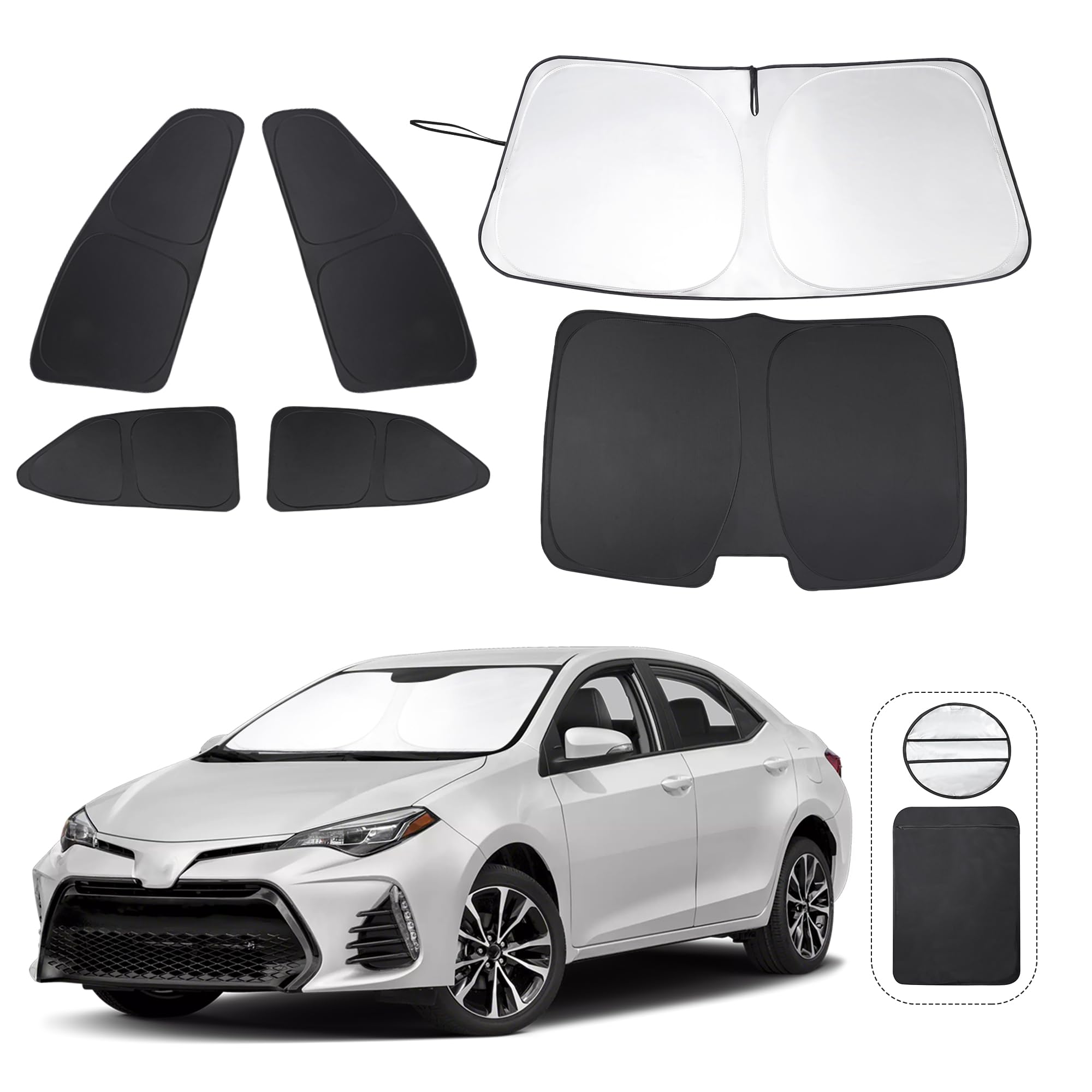 Tinglu Window Shades For Toyota Corolla 2014-2019 Accessories Car Side Full Windows Windshield Sun Shade Sun Uv Rays & Privacy P