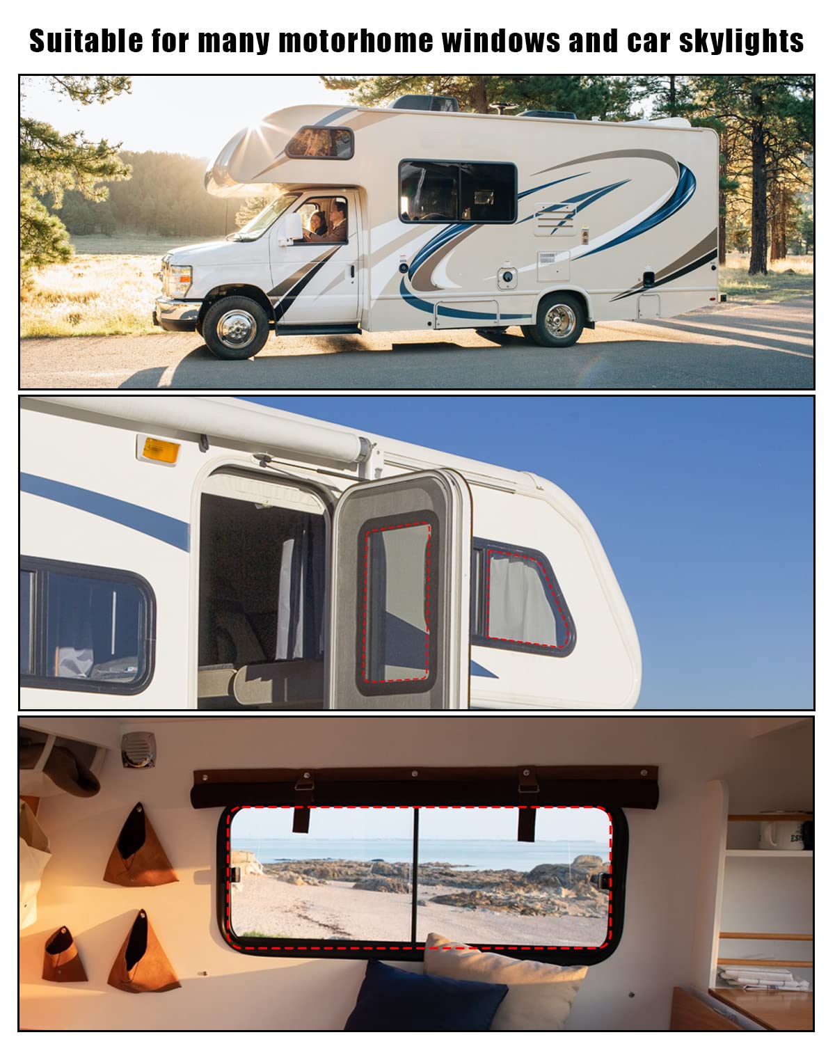 Tiksciecne Rv Window Rubber Seal Strip 1/2'' X 1/4'' Fit For Boats Rv Window Edge Waterproof Weatherstrip Rubber Window Locking