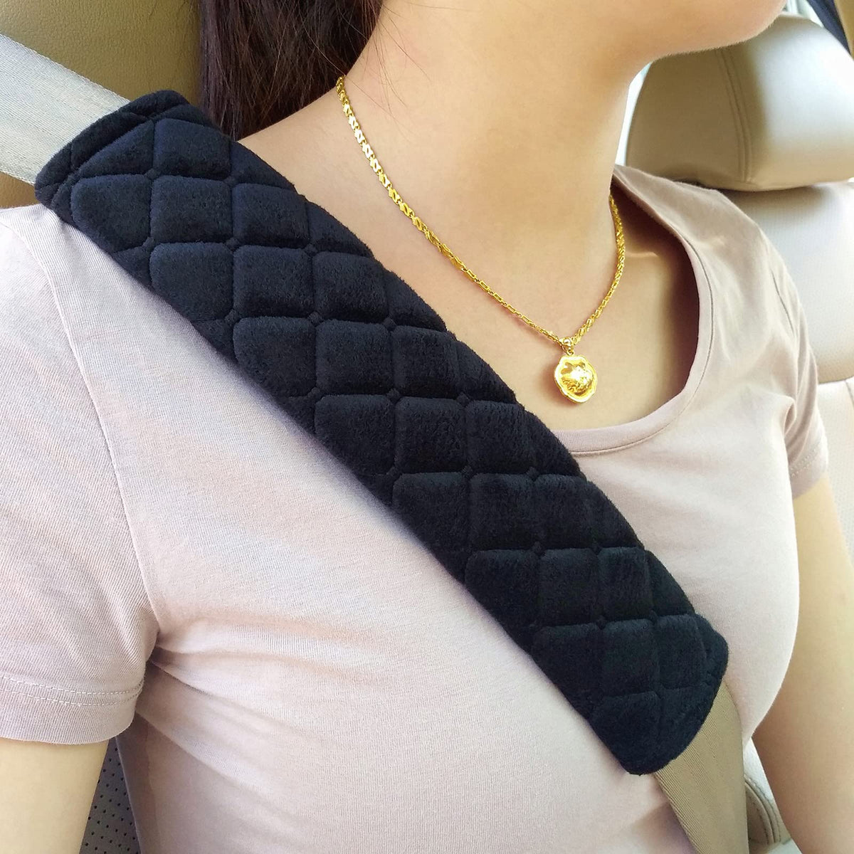 Mikafen Universal Car Seat Belt Pads Cover,Seat Belt Shoulder Strap Covers Harness Pad For Car/Bag,Soft Comfort Helps Protect You Neck And Shoulder From The Seat Belt Rubbing(2-Pack)